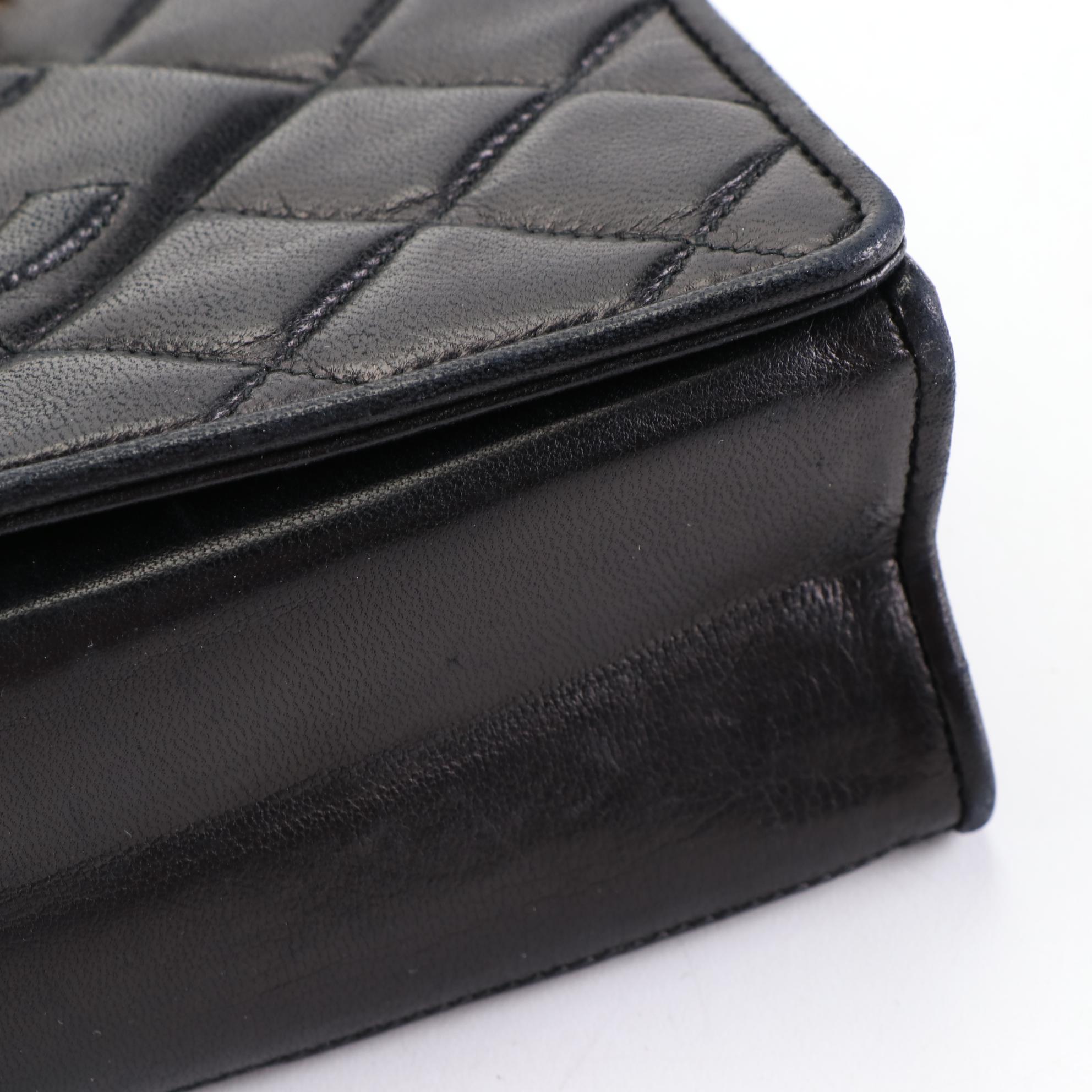 Chanel CC Tassel Shoulder Bag in Quilted Lambskin Leather with Box