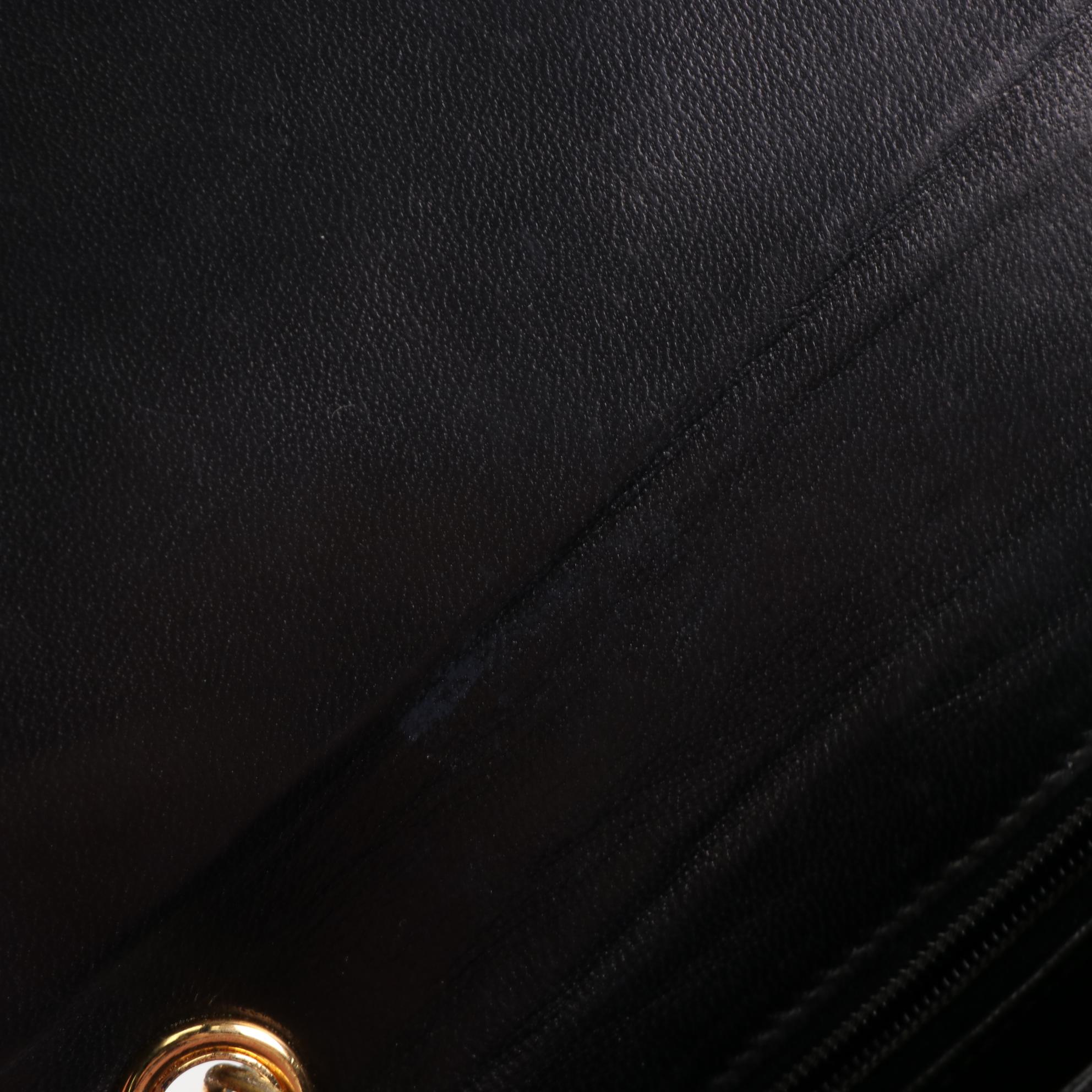 Chanel CC Tassel Shoulder Bag in Quilted Lambskin Leather with Box