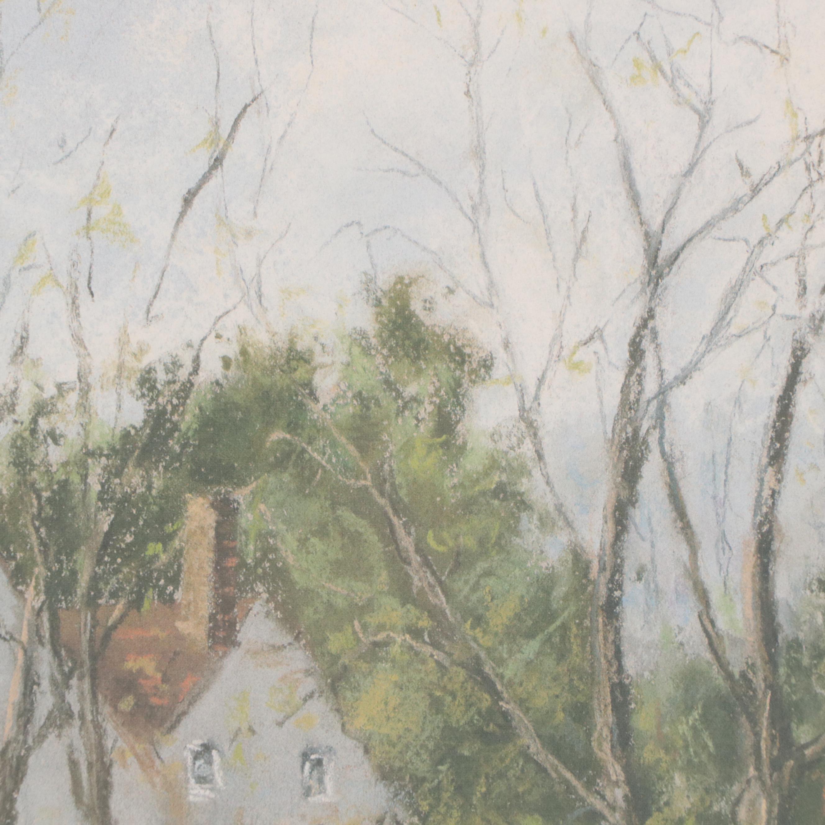 Offset Lithograph After Caesar Monturano of Nelson-Galt House and Office