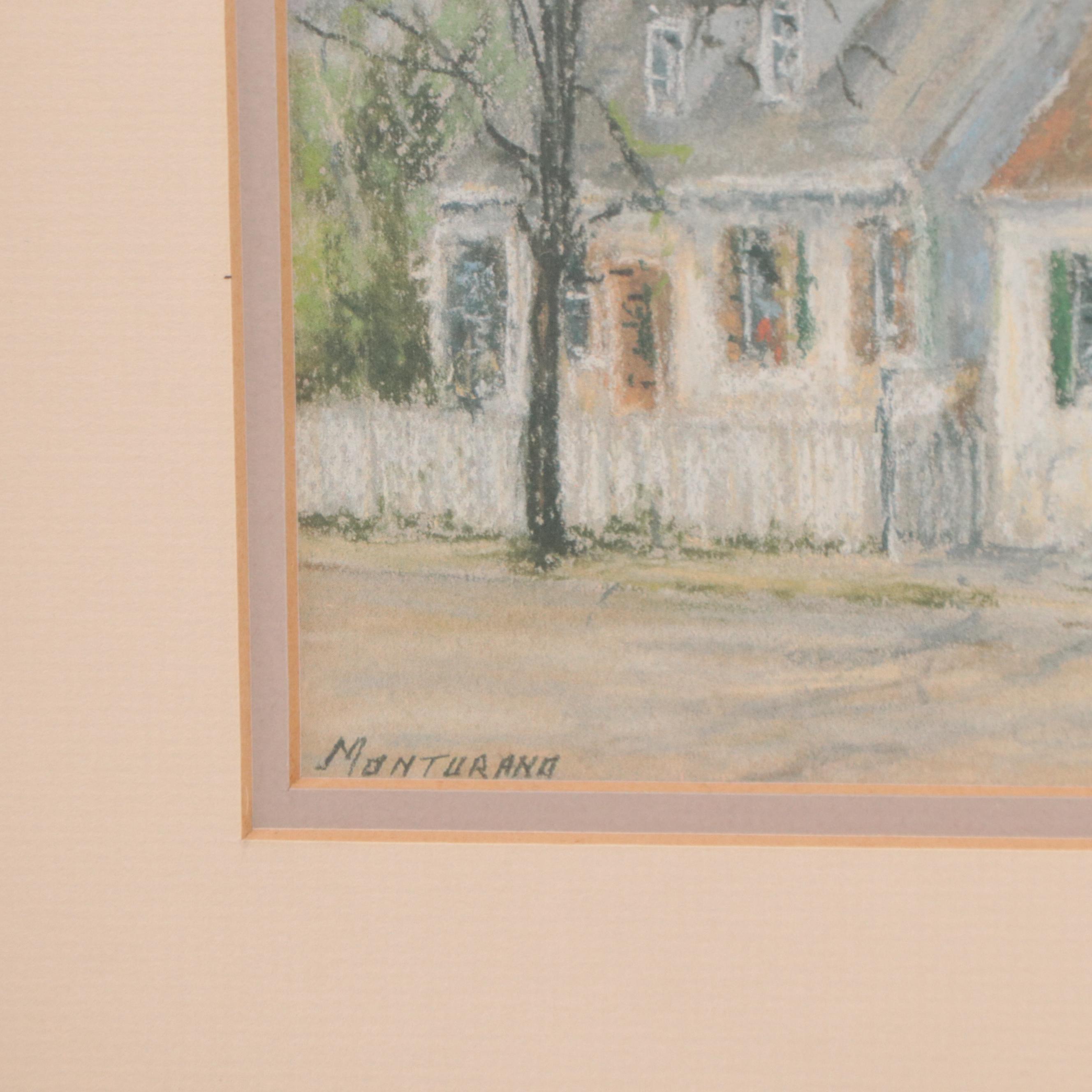 Offset Lithograph After Caesar Monturano of Nelson-Galt House and Office