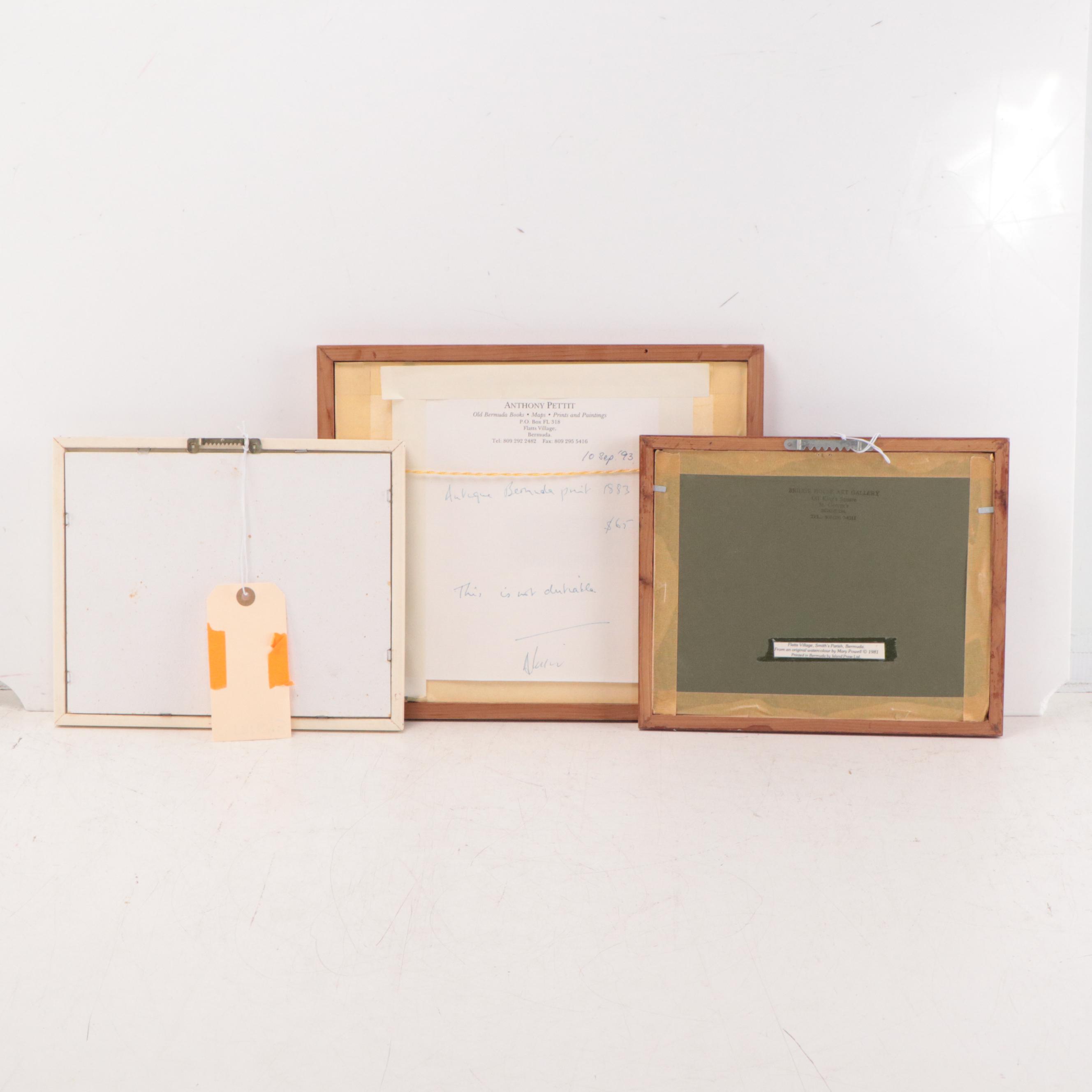 Prints of Bermuda Scenes Including "St. George's - Bermuda"