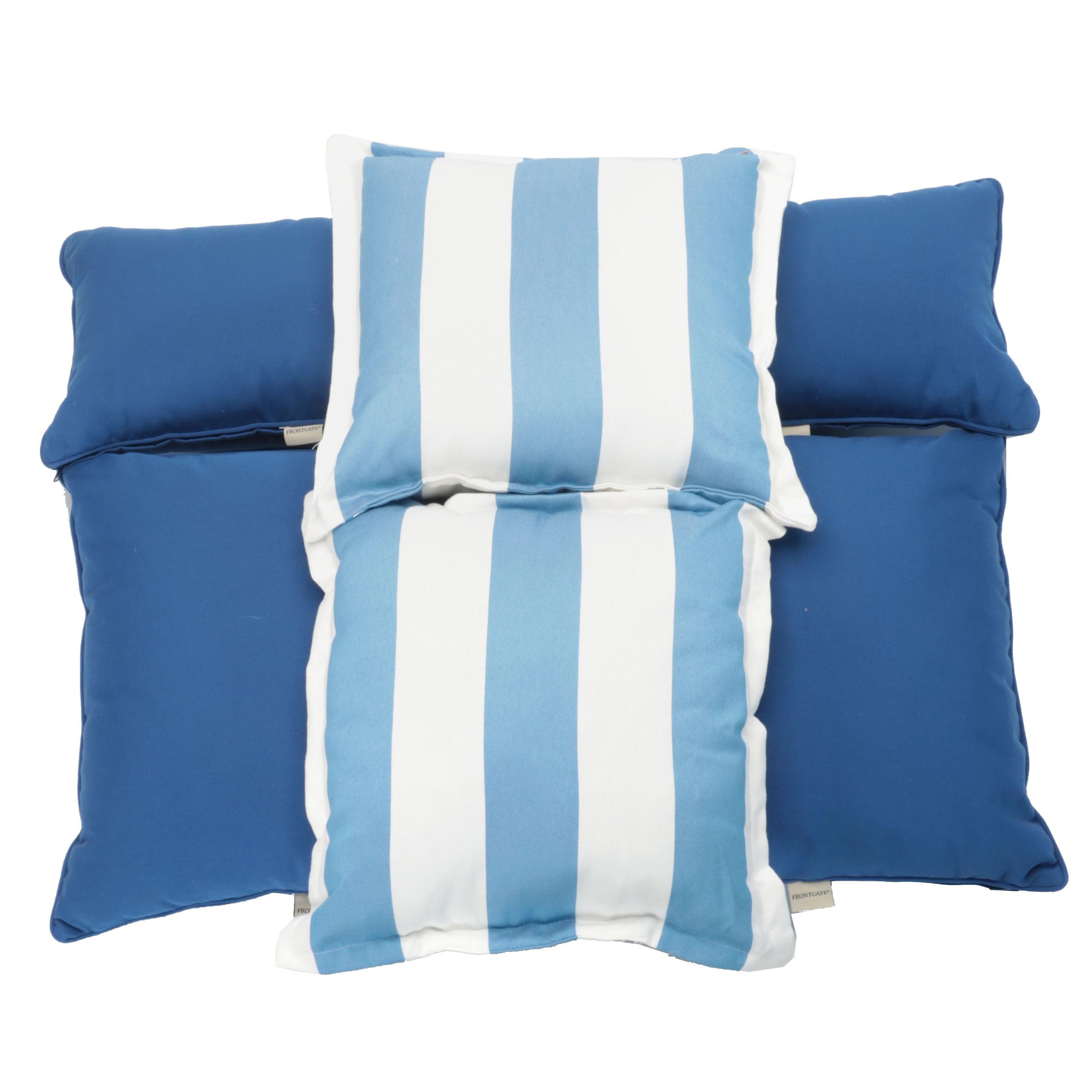 Frontgate Indoor/Outdoor and Striped Pillows