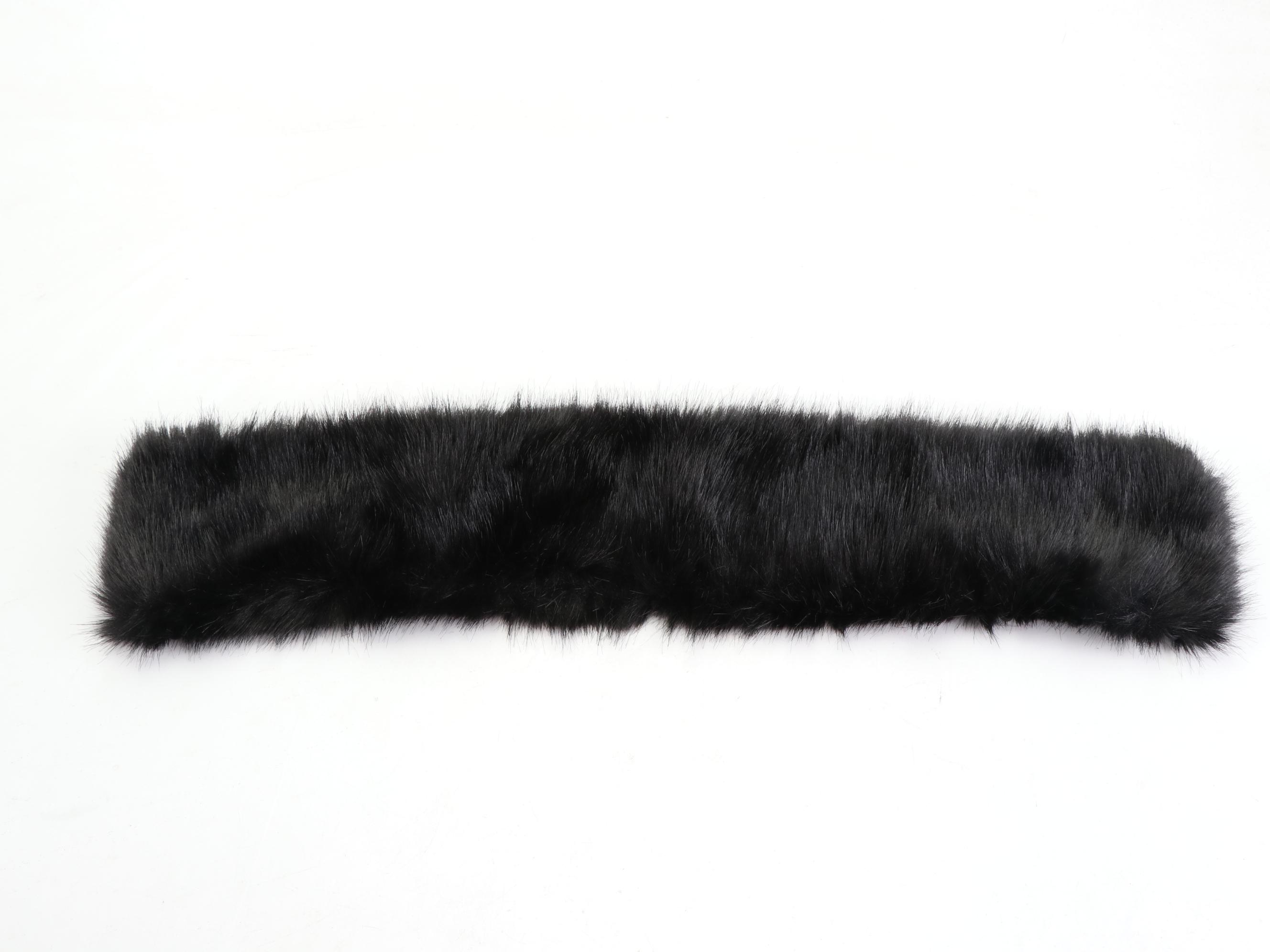 Adrienne Landau Fox Fur Collar with Fox Fur Muff, Headband, and Faux Fur Collar