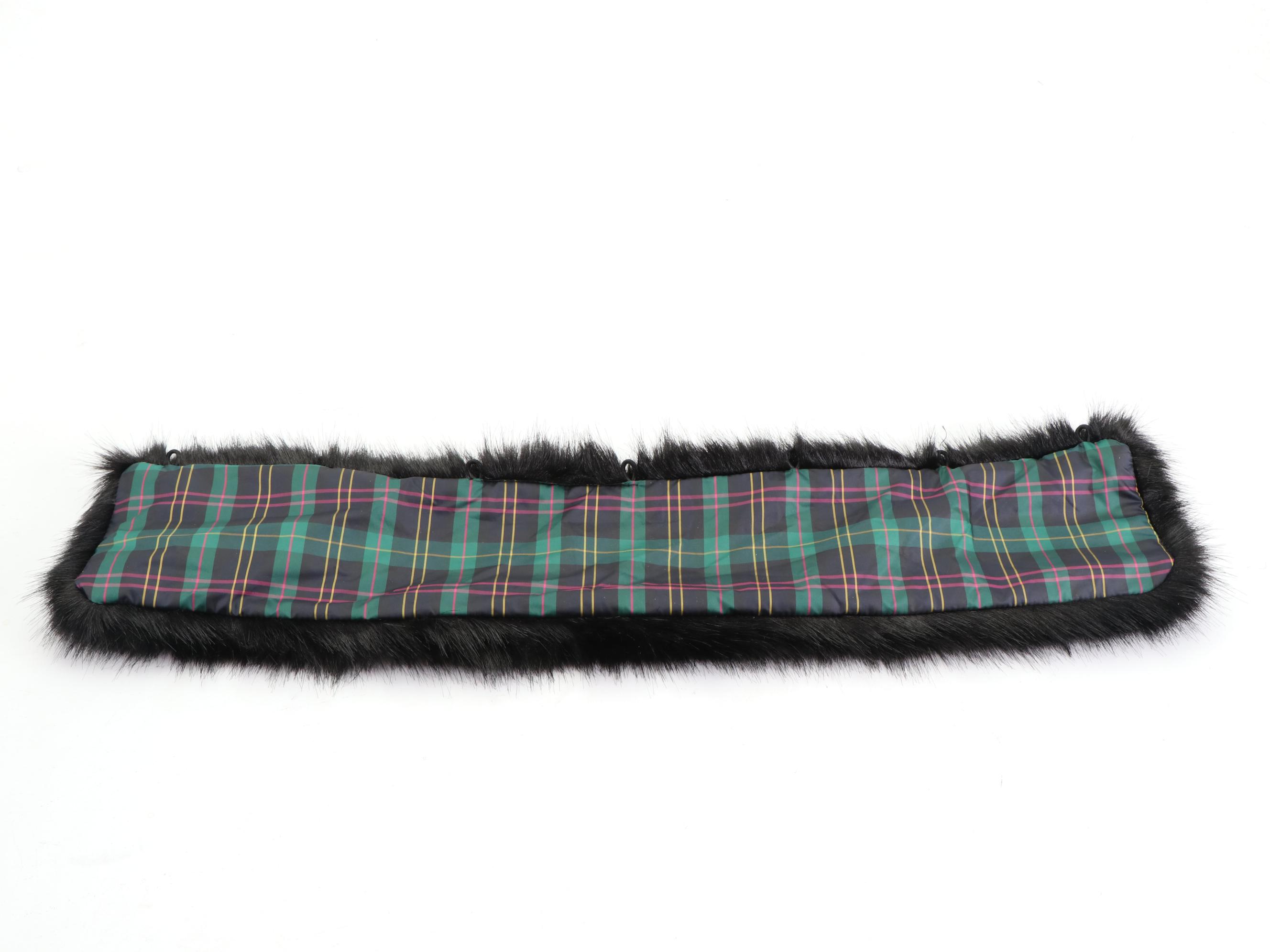 Adrienne Landau Fox Fur Collar with Fox Fur Muff, Headband, and Faux Fur Collar