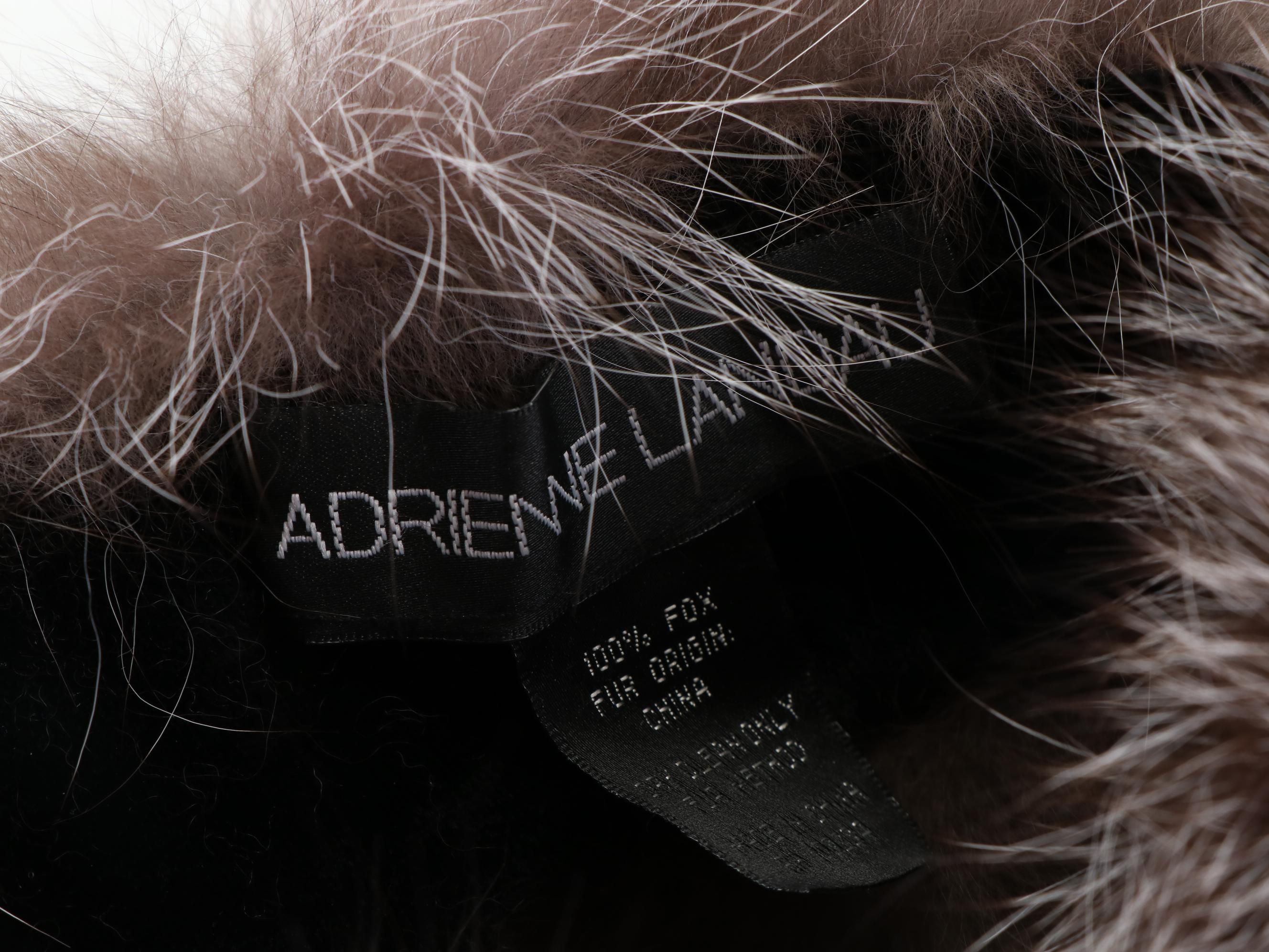 Adrienne Landau Fox Fur Collar with Fox Fur Muff, Headband, and Faux Fur Collar