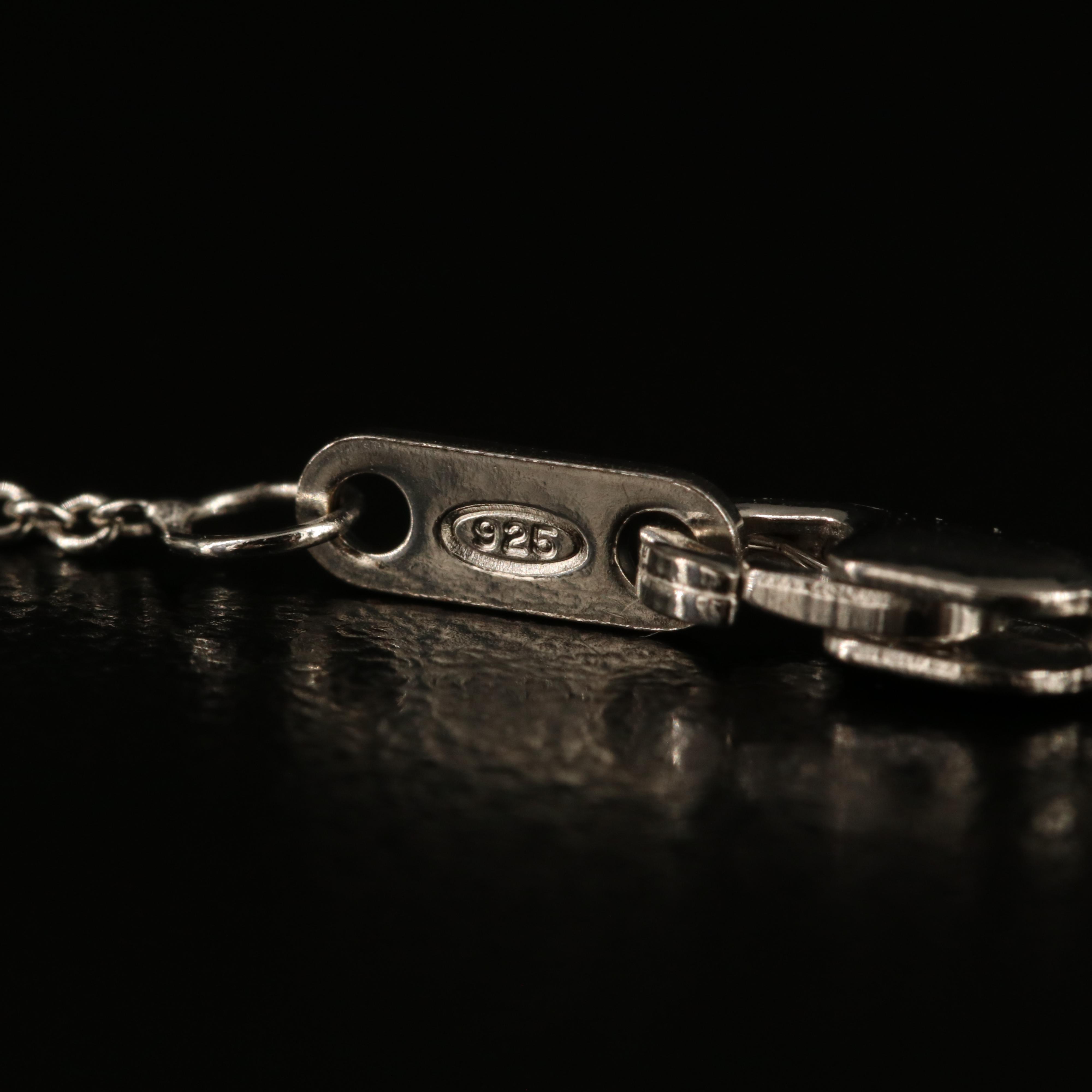 Sterling Opal and Cubic Zirconia Pendant Necklace