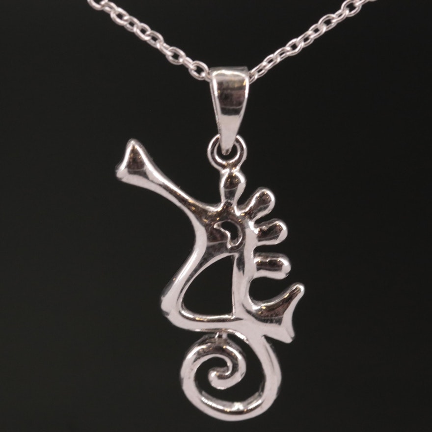 Sterling Seahorse Pendant Necklace