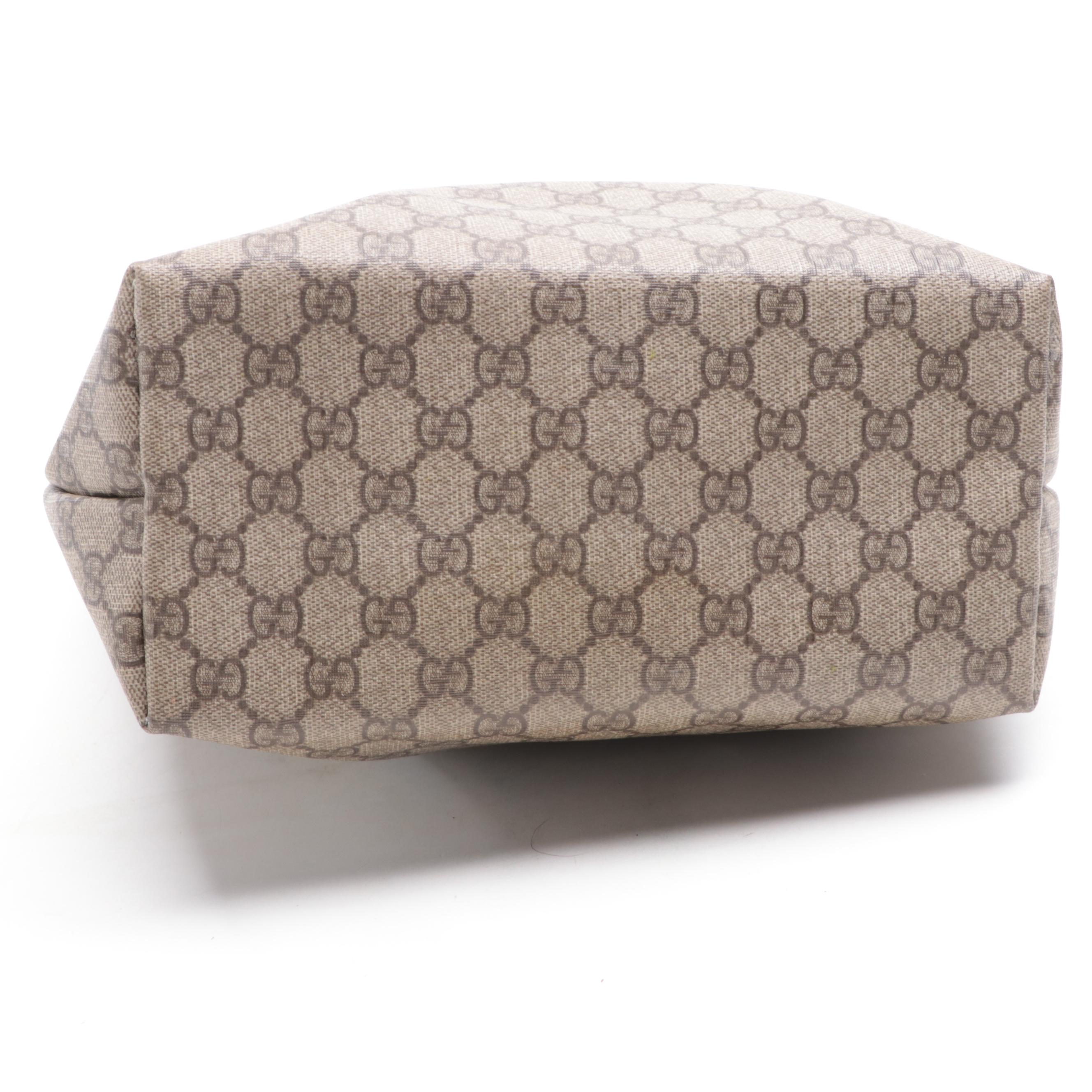 Gucci GG Supreme Canvas and Leather Tote