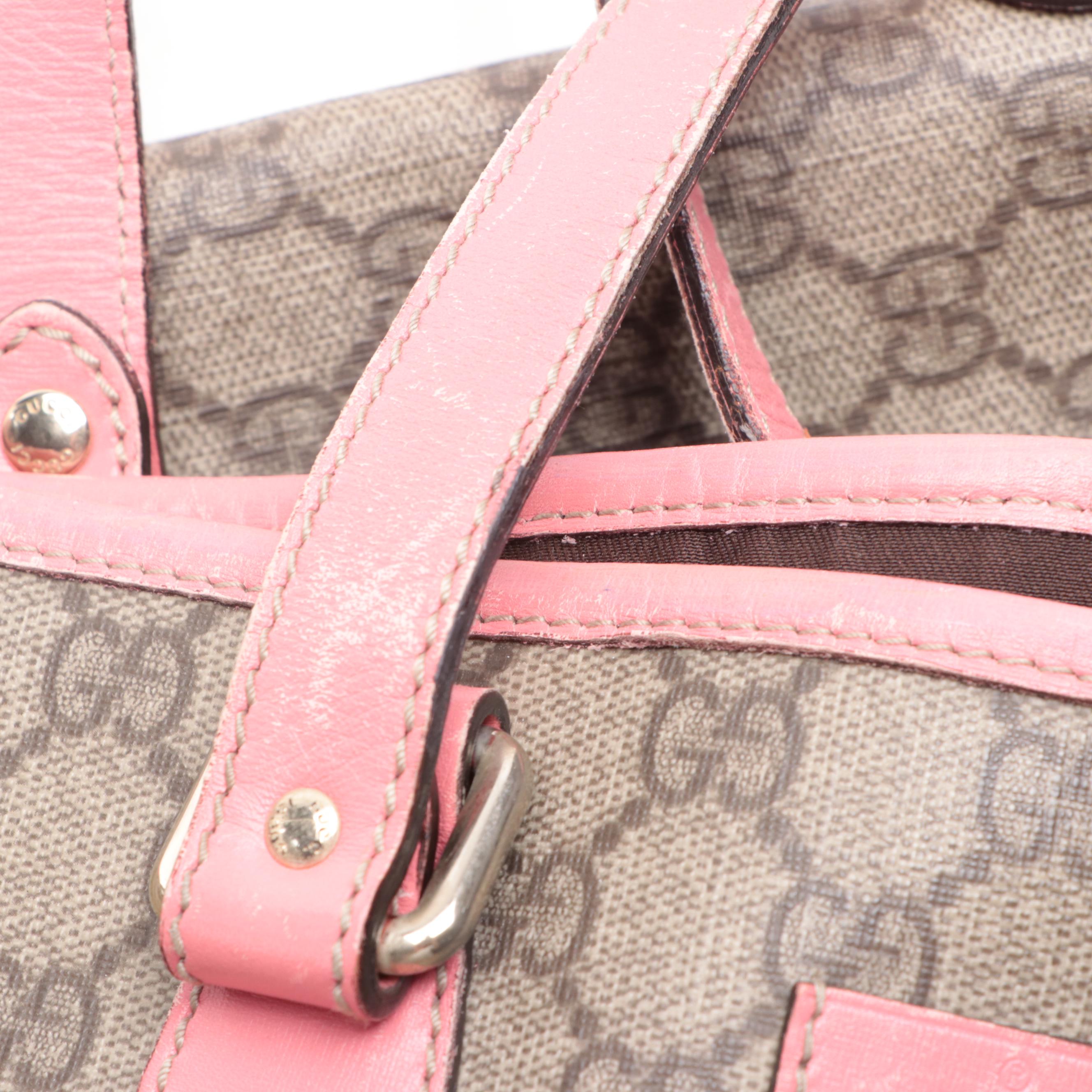 Gucci GG Supreme Canvas and Leather Tote