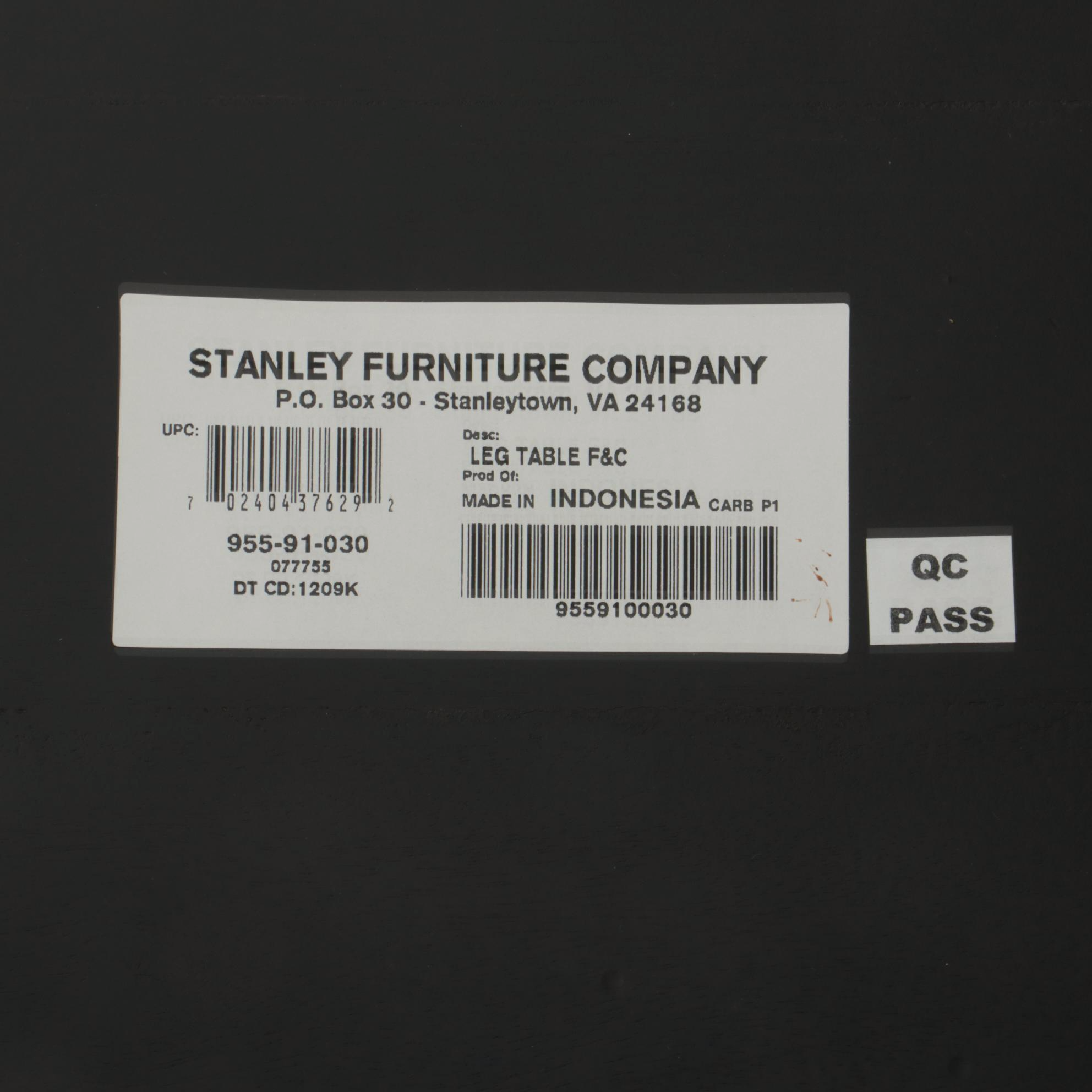 Stanley Furniture Extension Dining Table and Eight Brass-Tacked Chairs