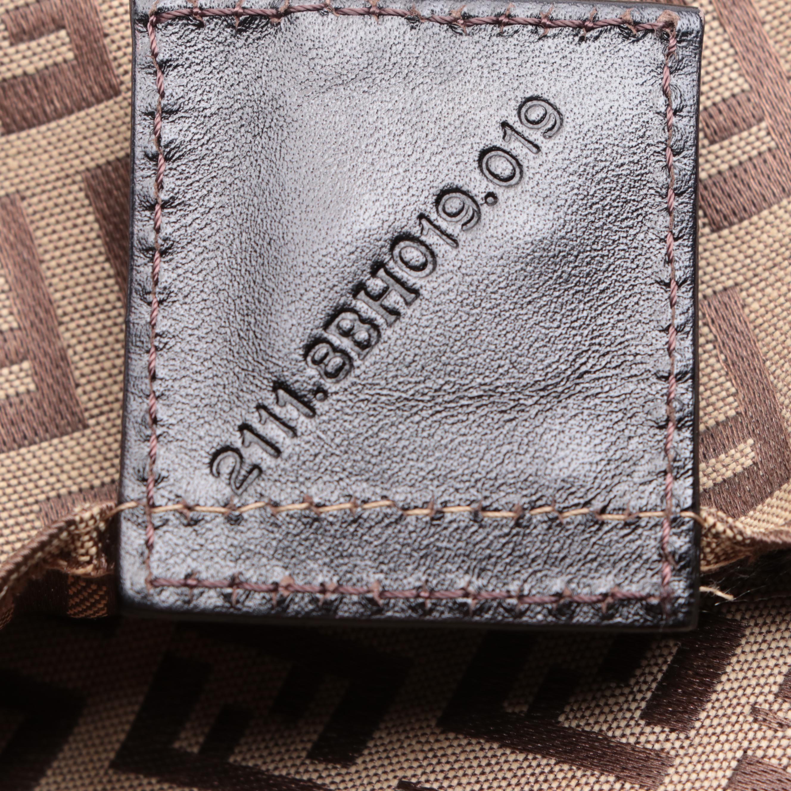 Fendi Zucca Canvas and Leather Tote