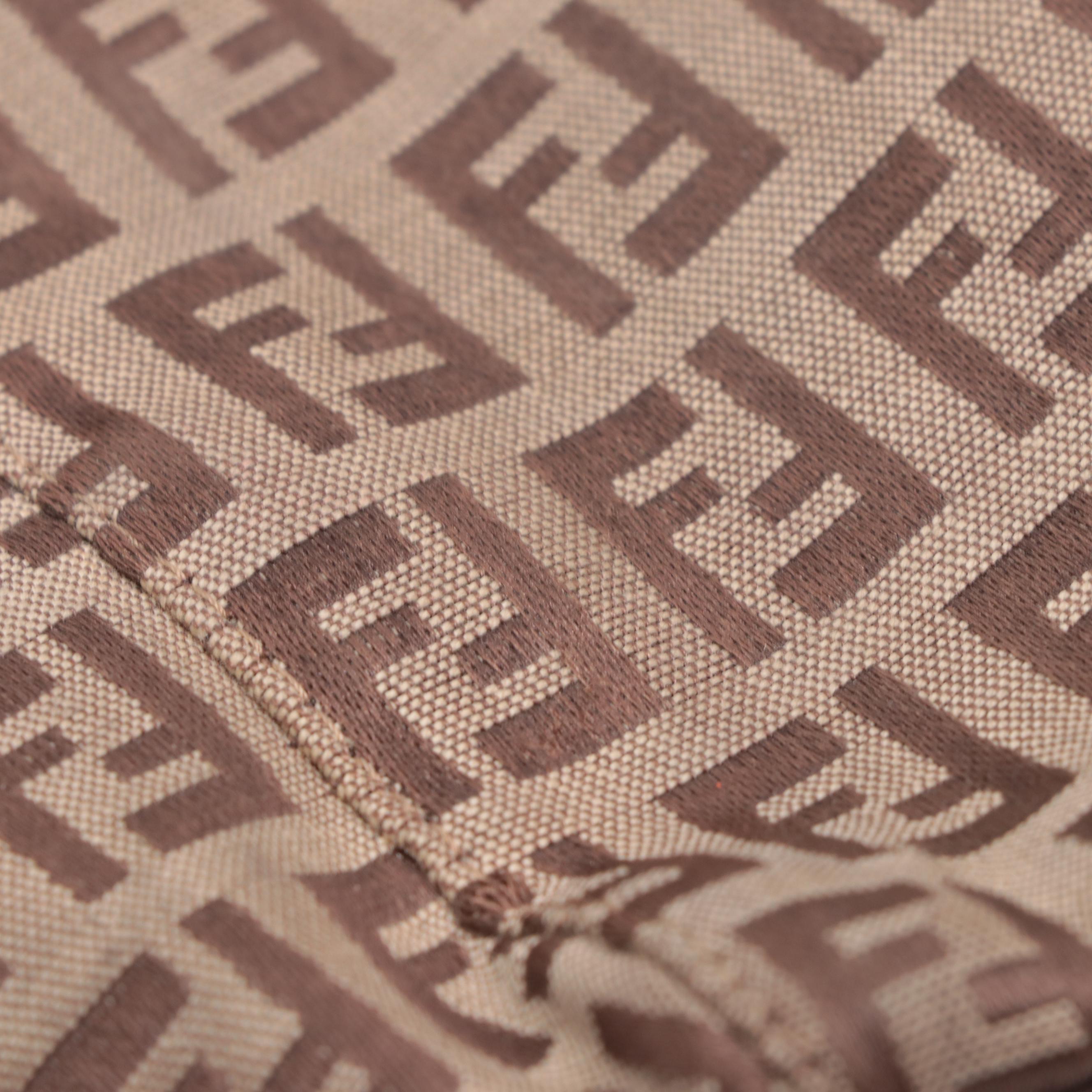 Fendi Zucca Canvas and Leather Tote