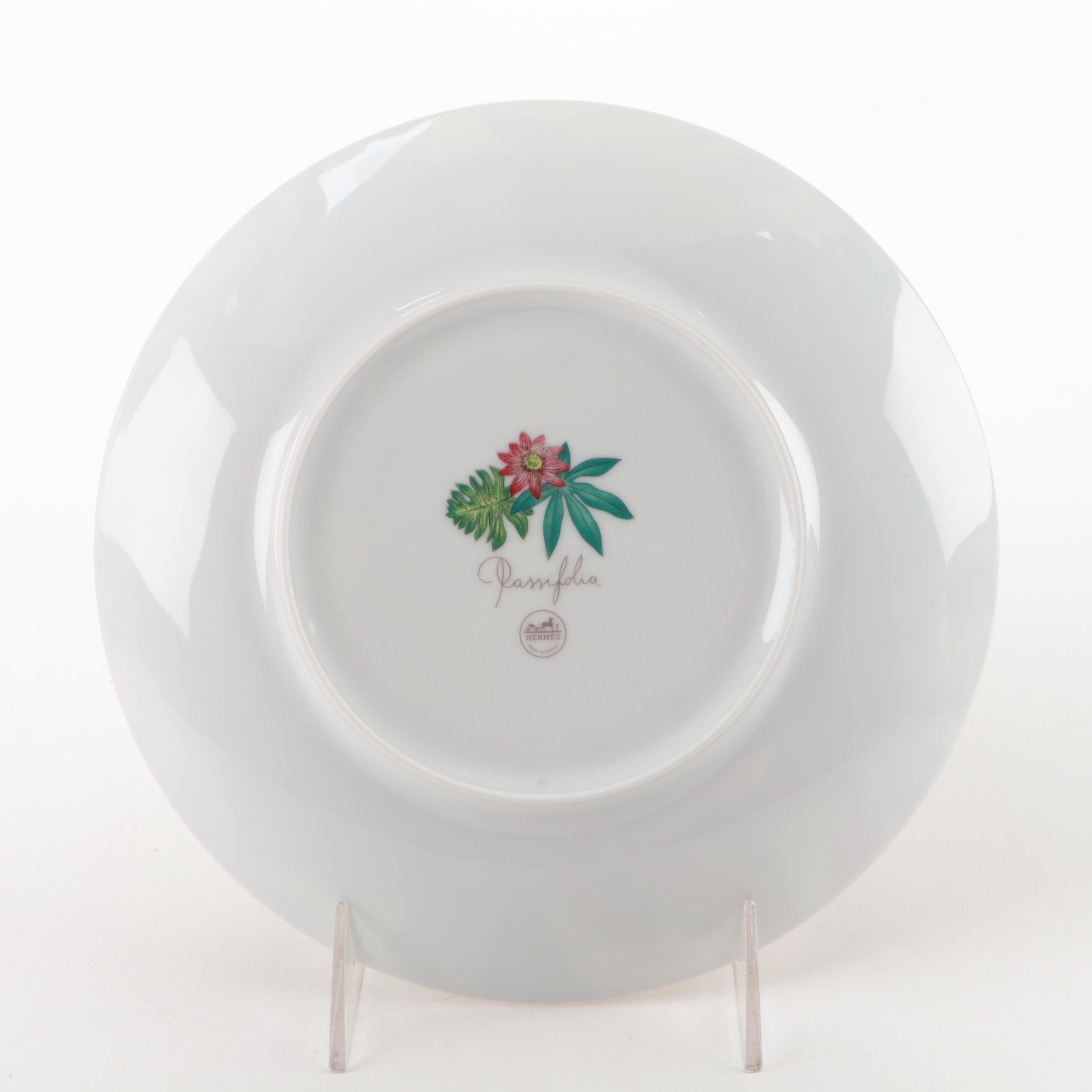 Hermès "Passifolia" Porcelain Dessert Plate