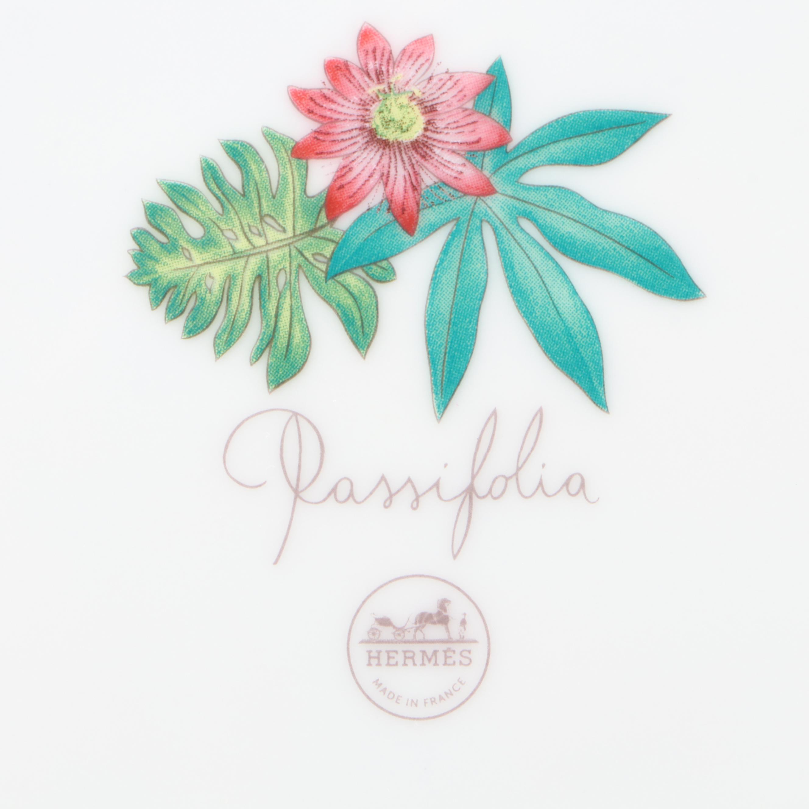 Hermès "Passifolia" Porcelain Dessert Plate