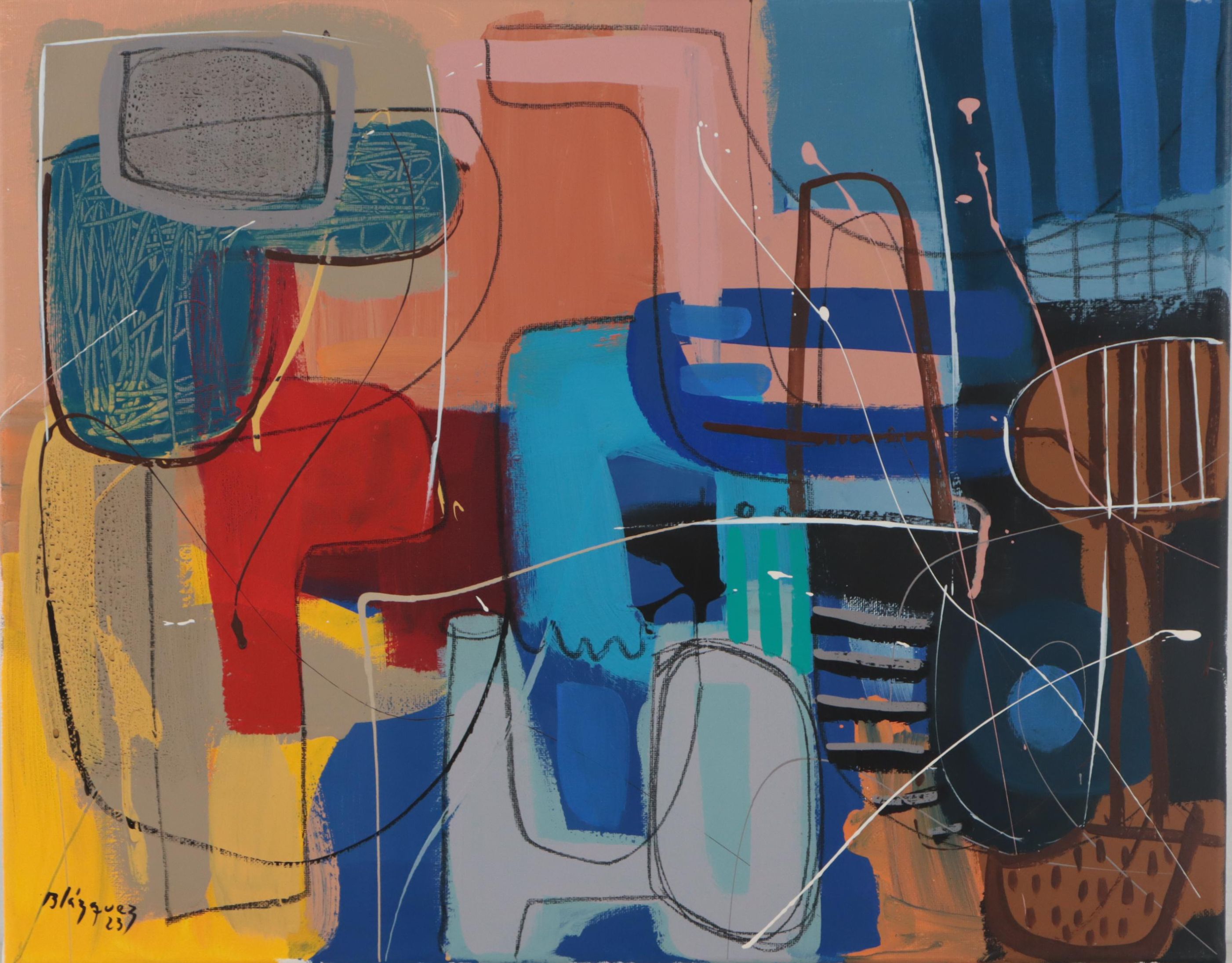 Michel Blázquez Acrylic Painting "Abstract #312," 2023