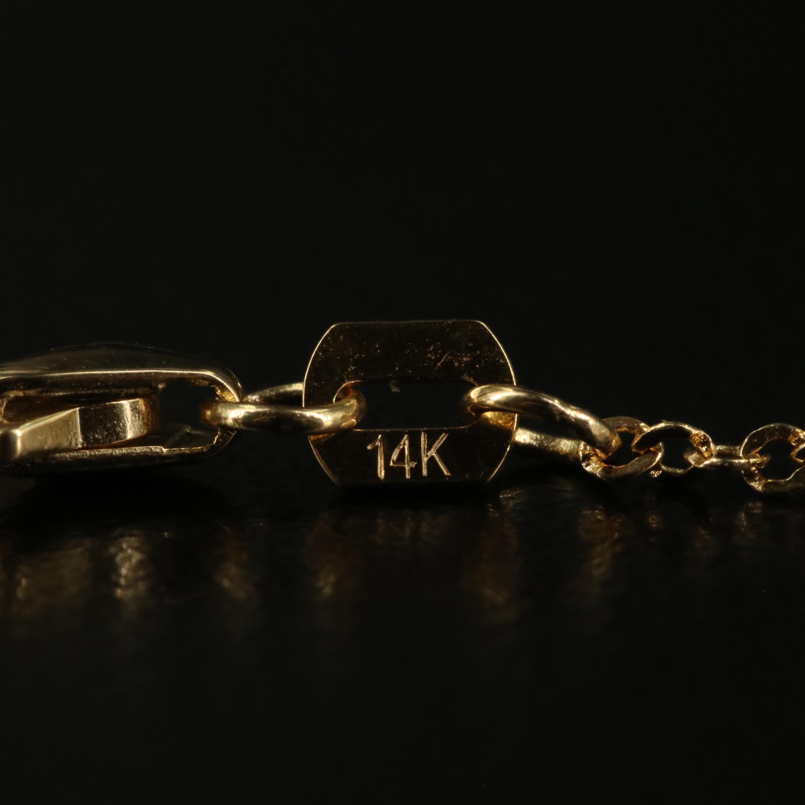 14K Bee and Flower Pendant Necklace