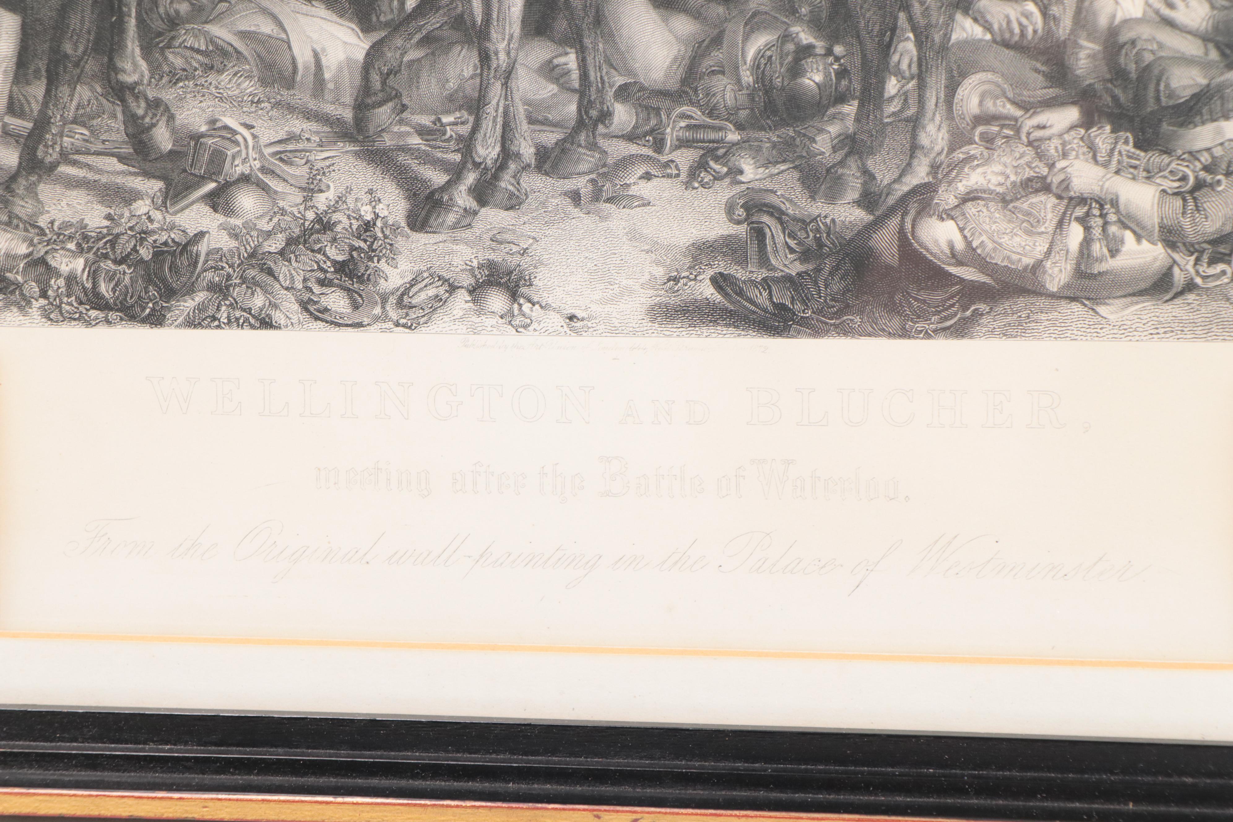 Lumb Stocks Engraving of Battle Scene After Daniel Maclise, 1872