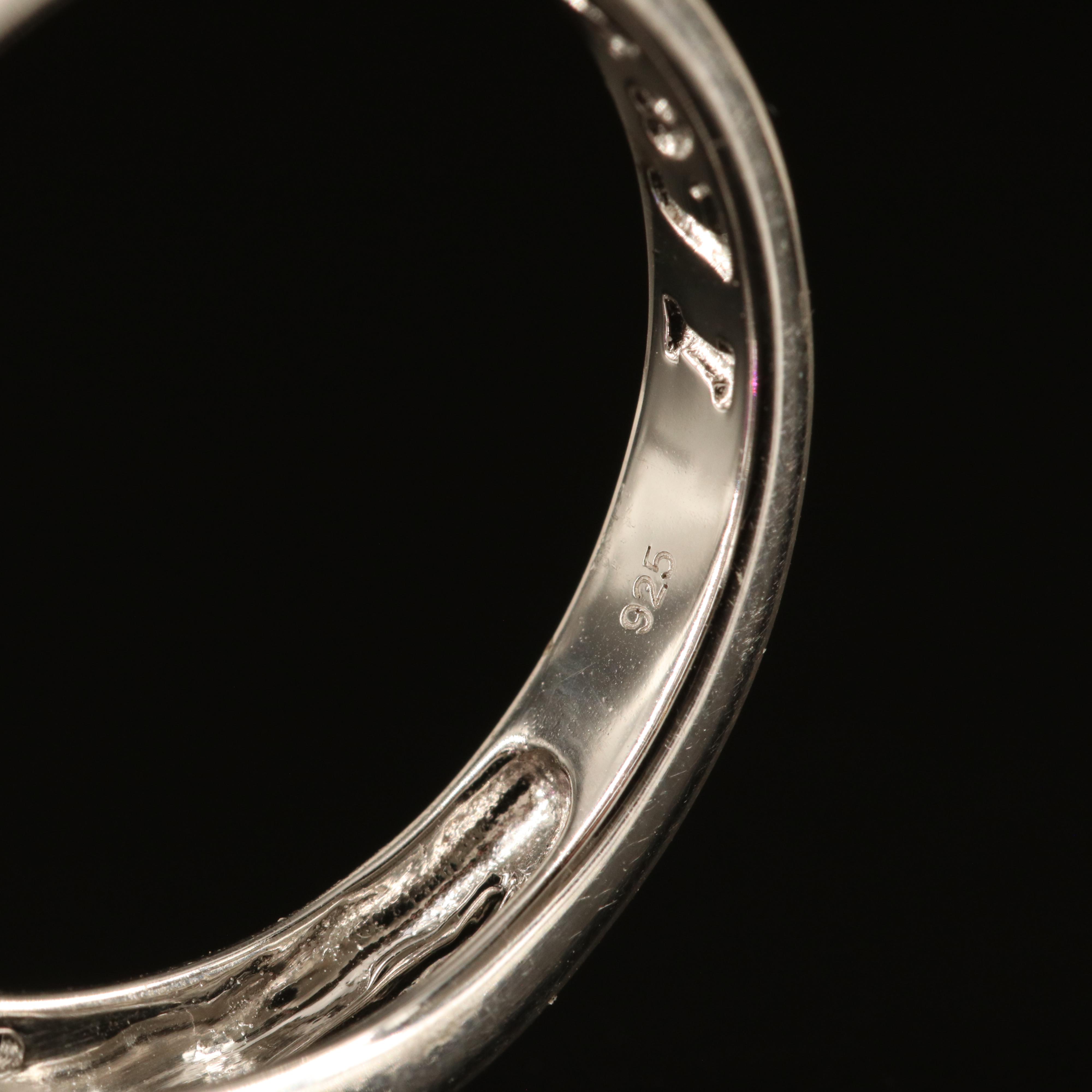 Sterling Ruby and White Sapphire Heart Toi-et-Moi Ring