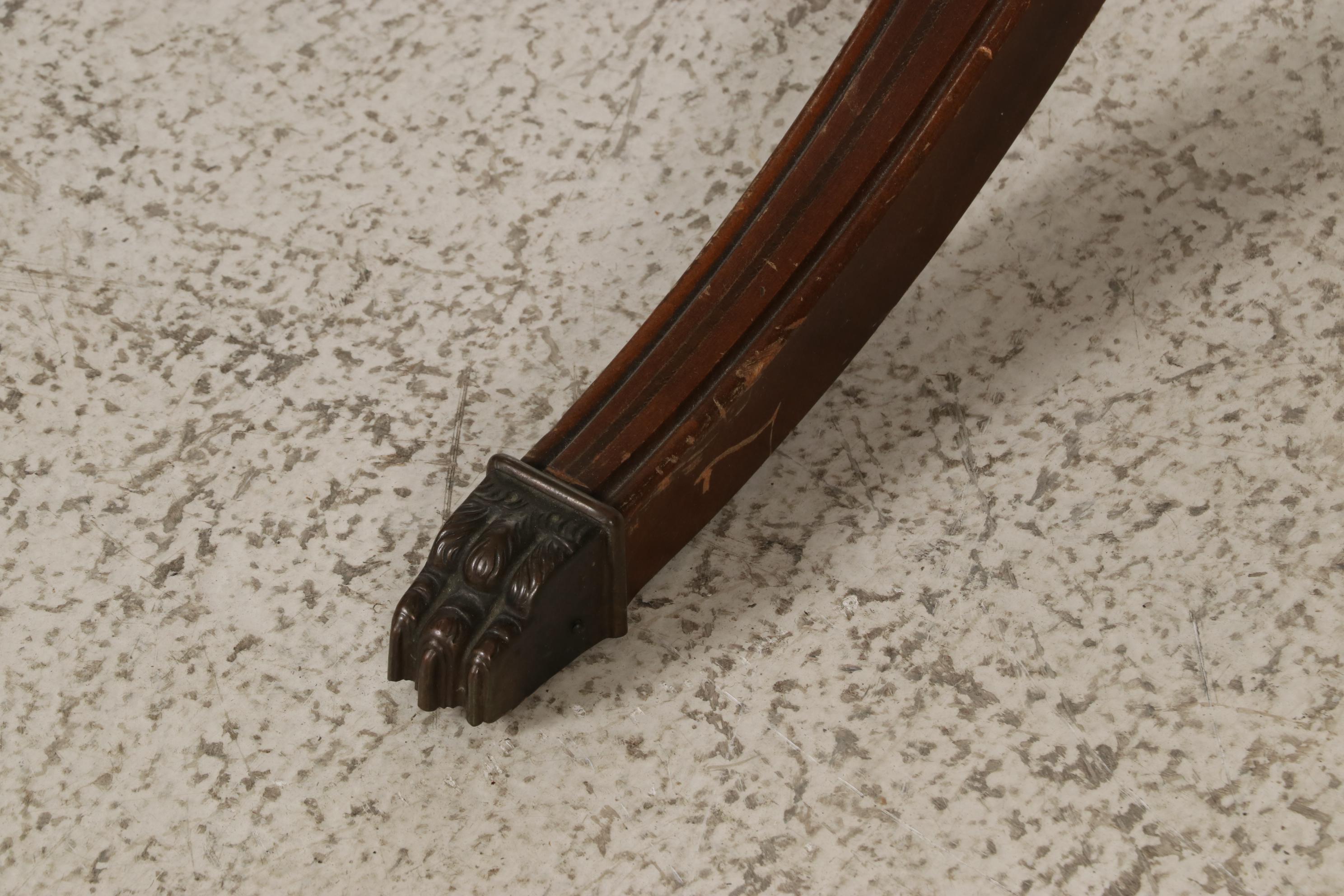 Pair of Regency Style Mahogany Drum Tables with Glass Tops, Mid to Late 20th C
