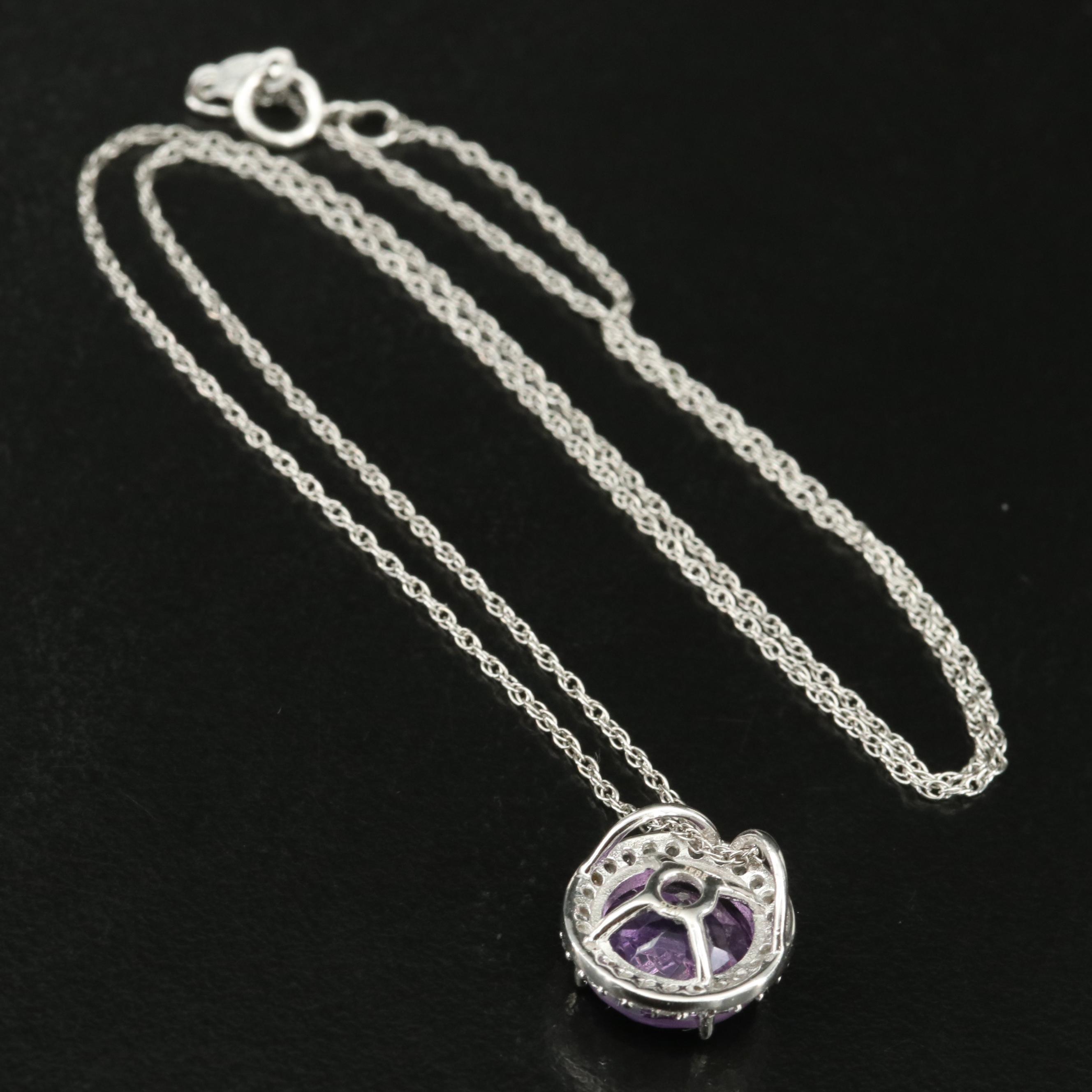 Sterling Amethyst and Sapphire Necklace