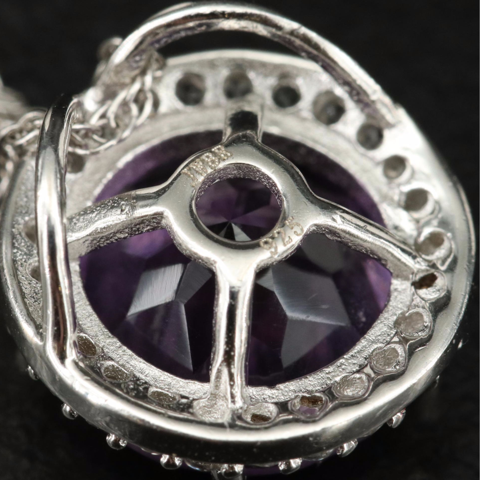 Sterling Amethyst and Sapphire Necklace