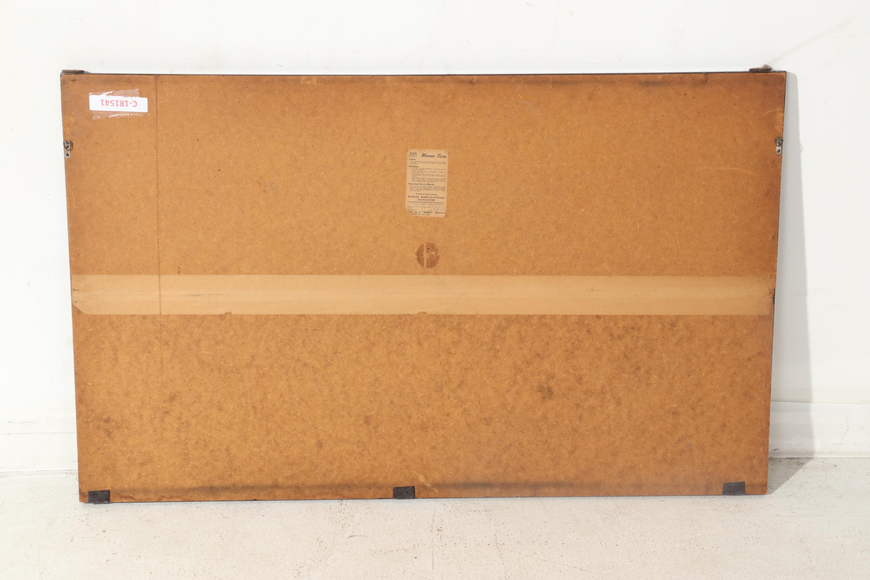 MMA "Hart" Mirror with Black Enameled Frame, Mid-20th Century