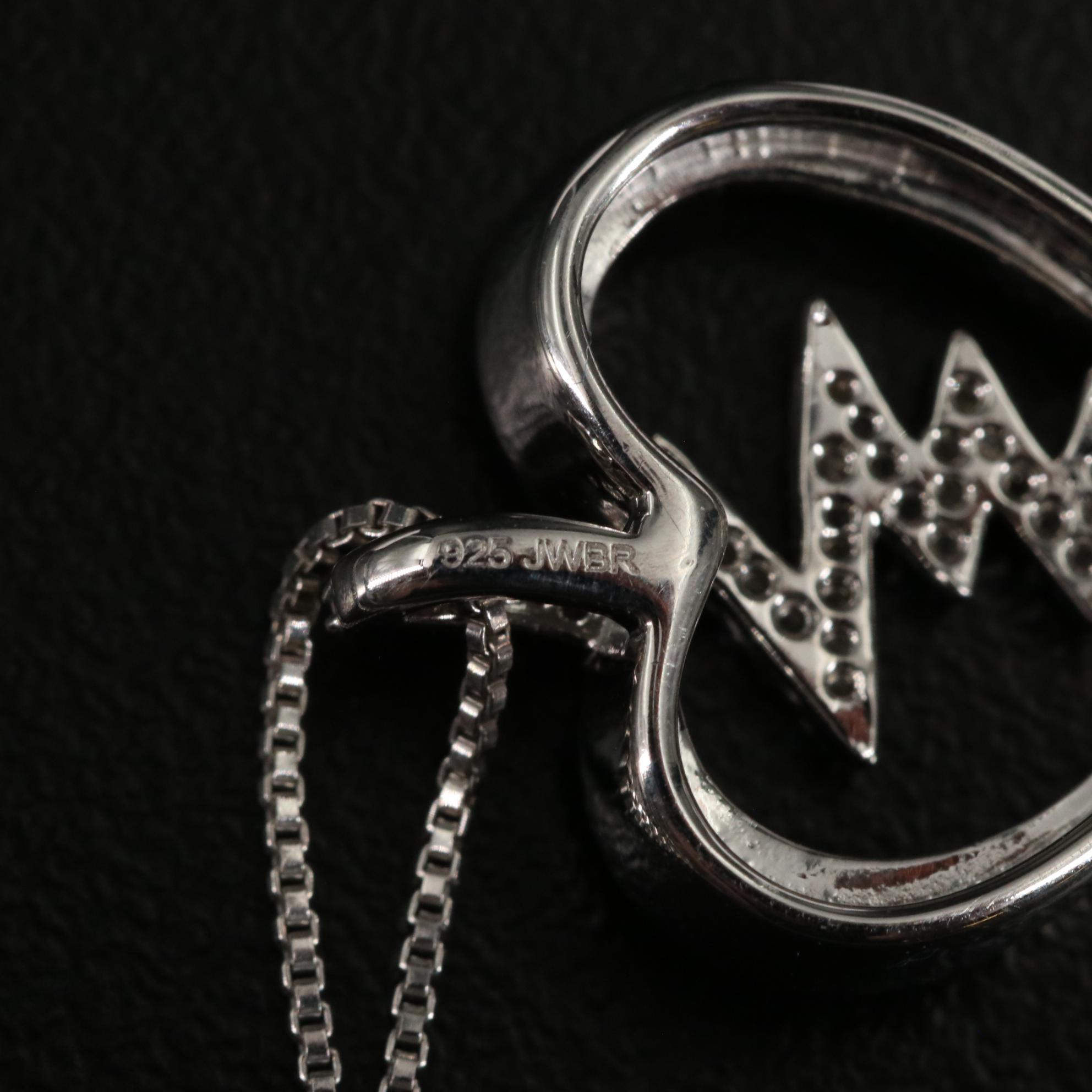 Sterling 0.11 CTW Diamond Heart Pendant Necklace