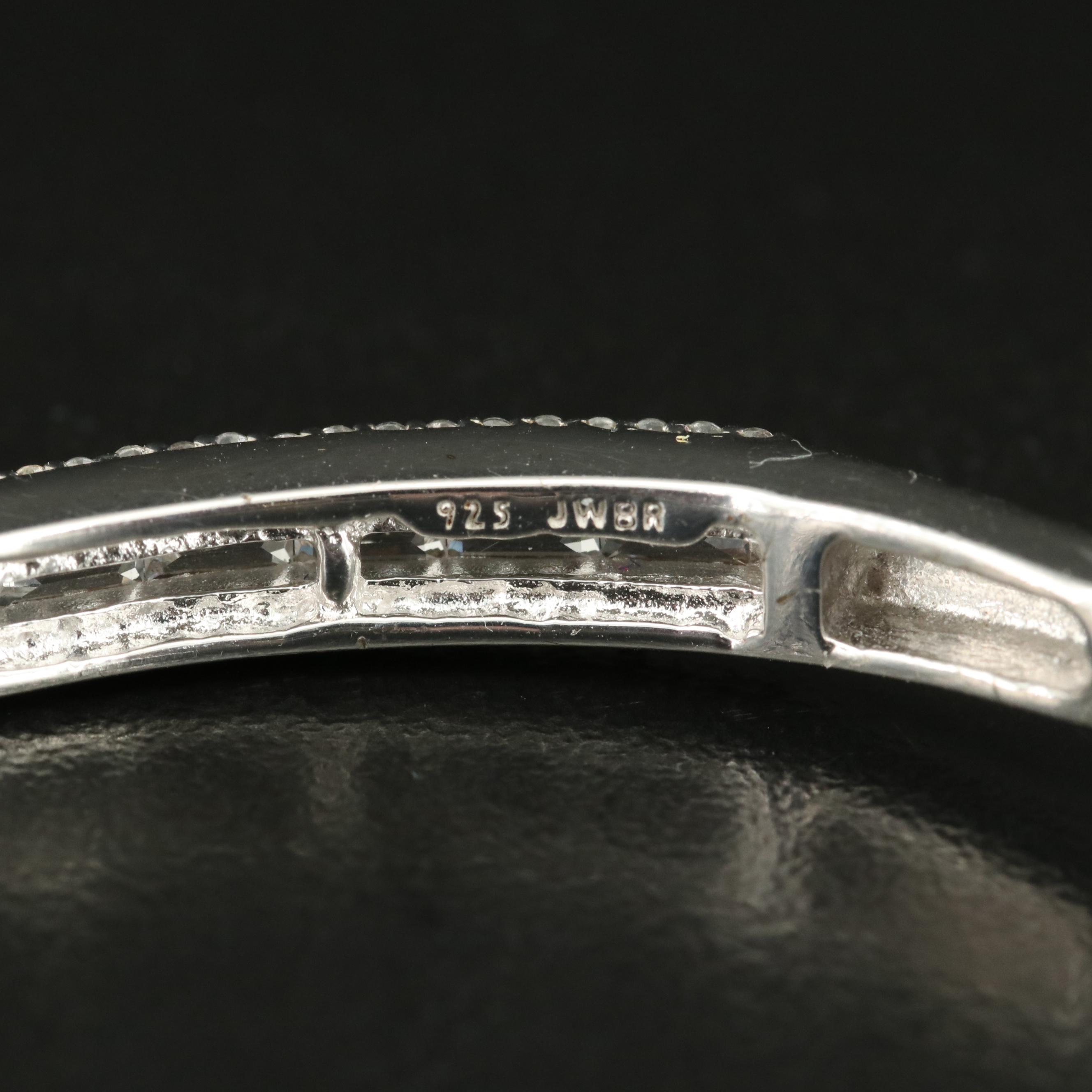 Sterling Sapphire Curved Bar Bolo Bracelet