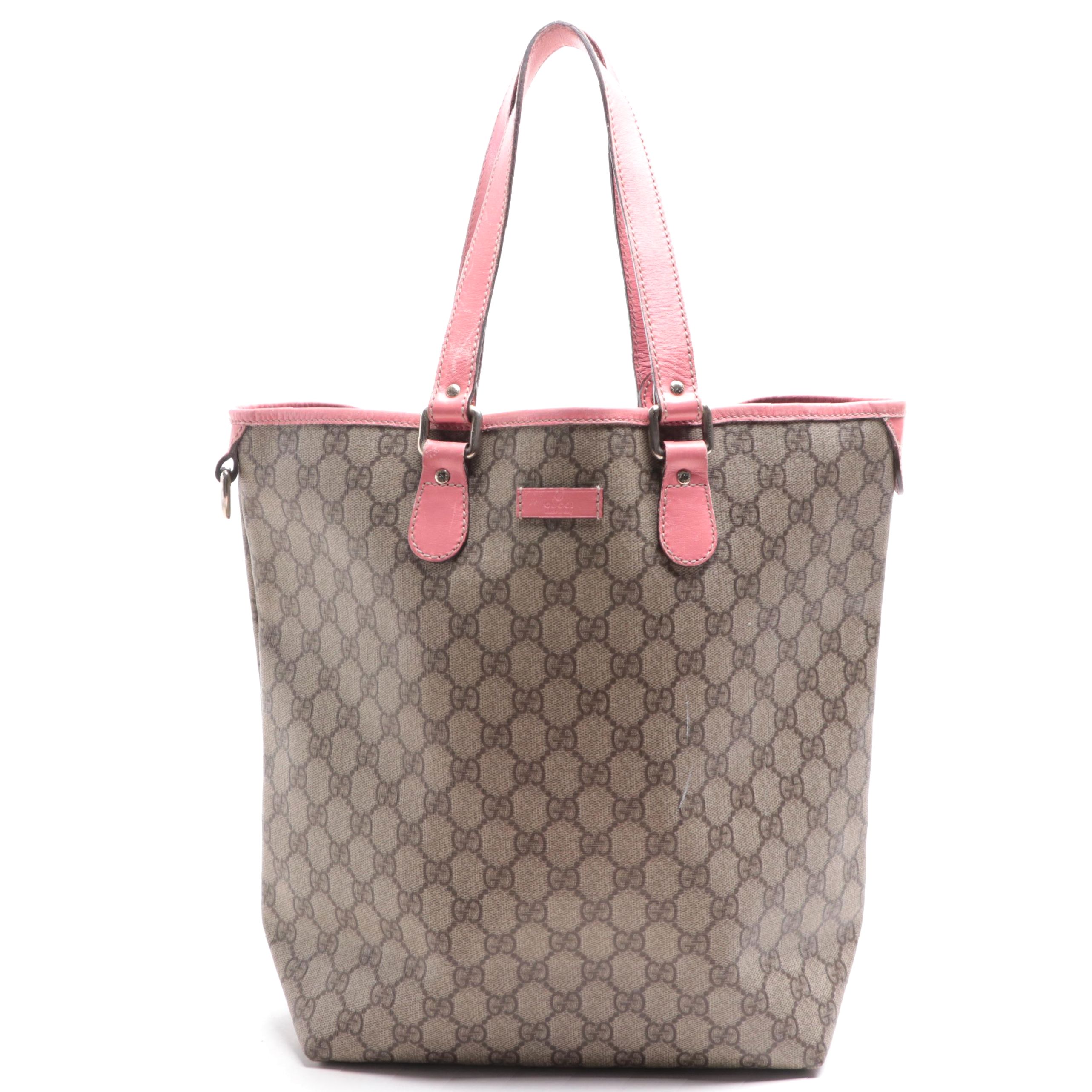 Gucci GG Supreme Canvas and Leather Tote