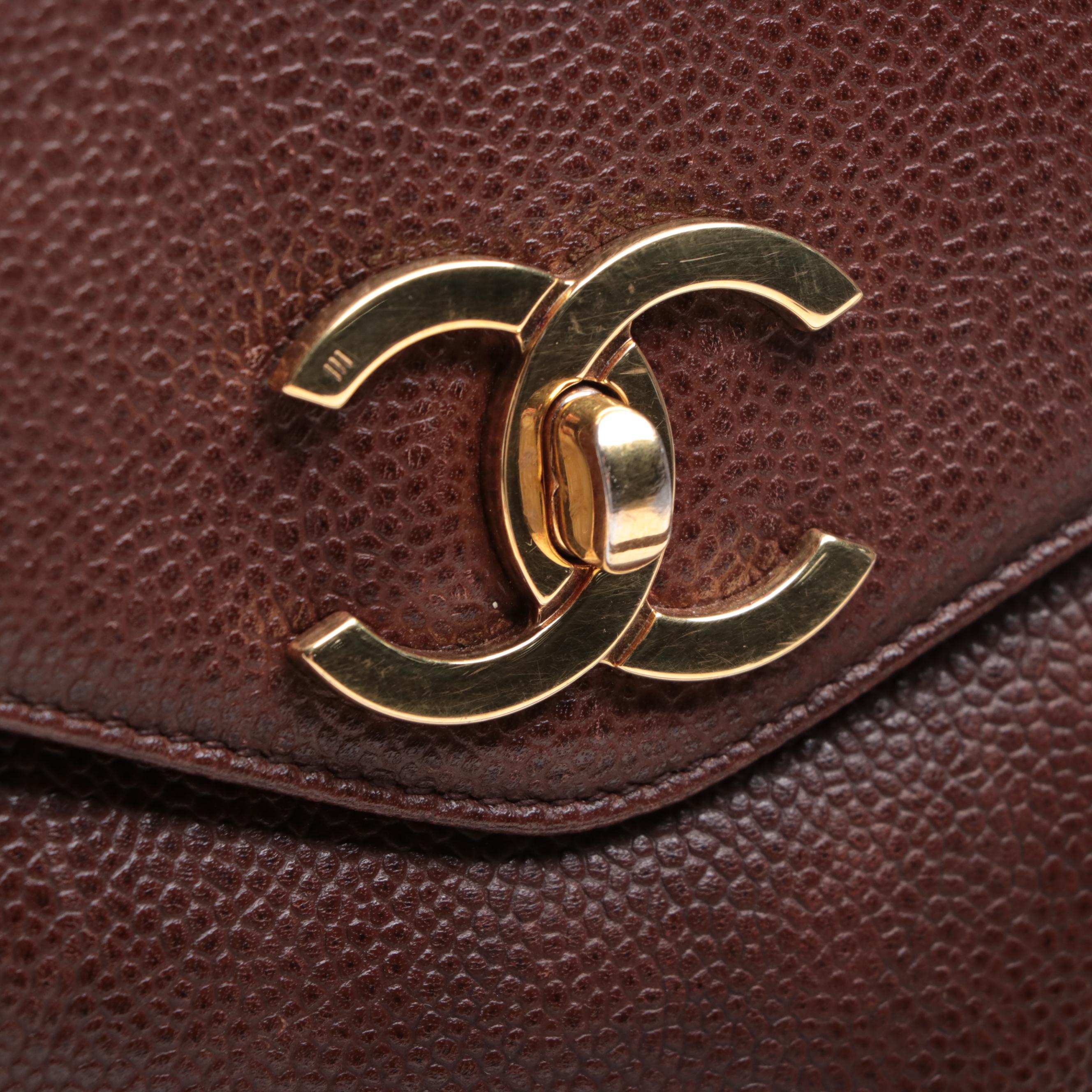 Chanel CC Turnlock Shoulder Bag in Caviar Leather