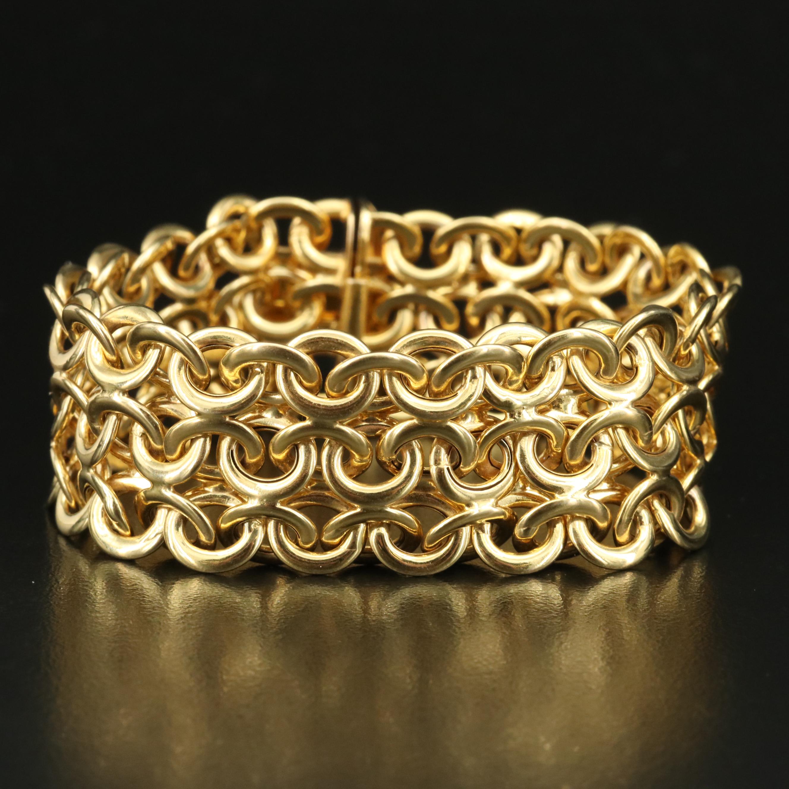 Italian 14K Triple Row Bracelet