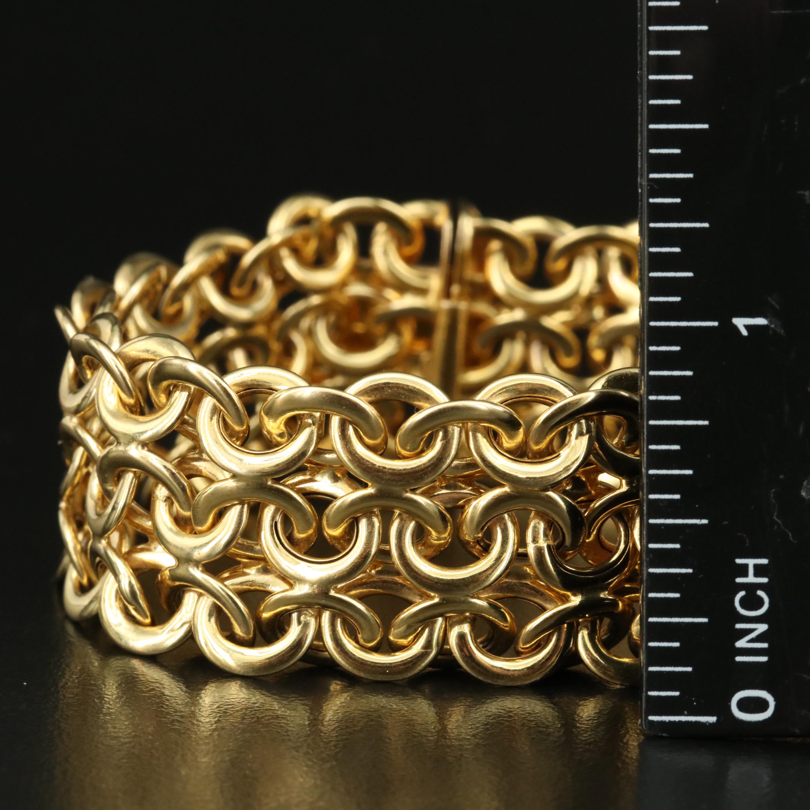 Italian 14K Triple Row Bracelet