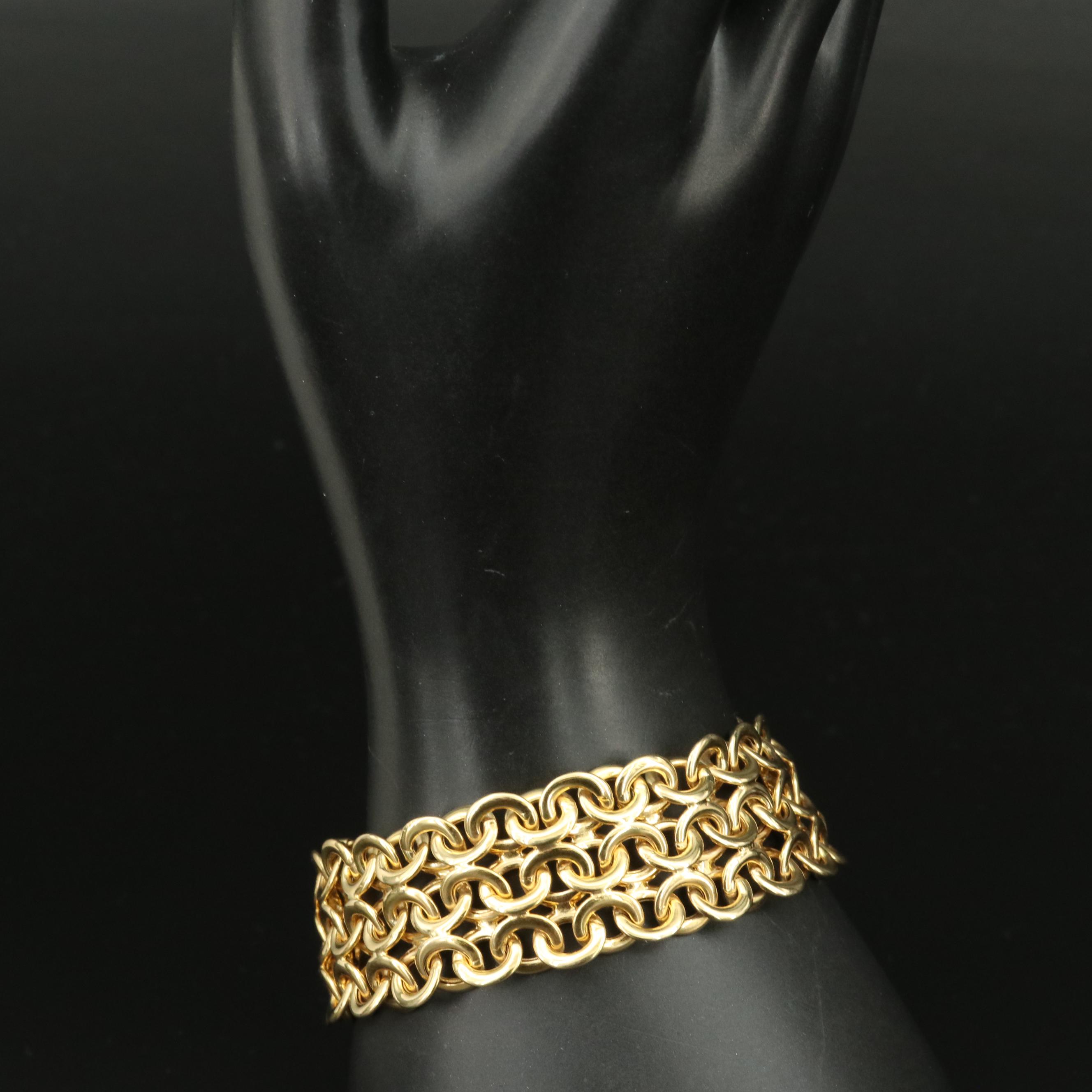 Italian 14K Triple Row Bracelet