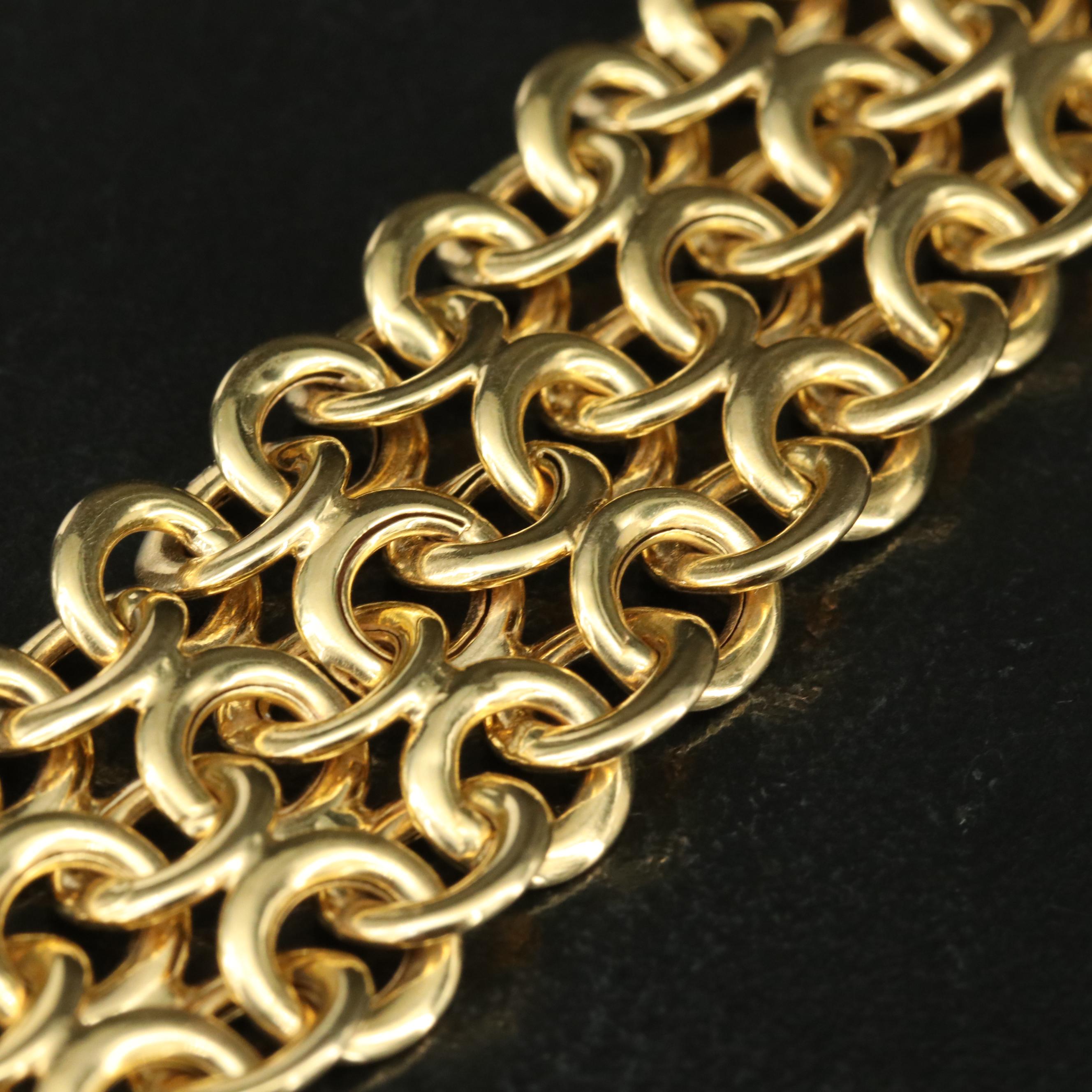 Italian 14K Triple Row Bracelet