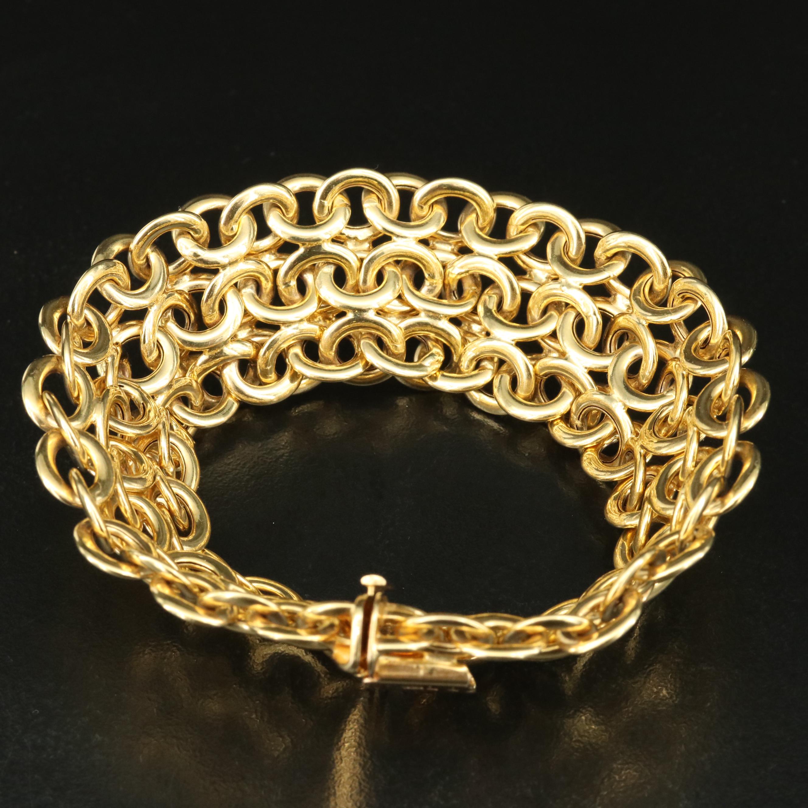 Italian 14K Triple Row Bracelet