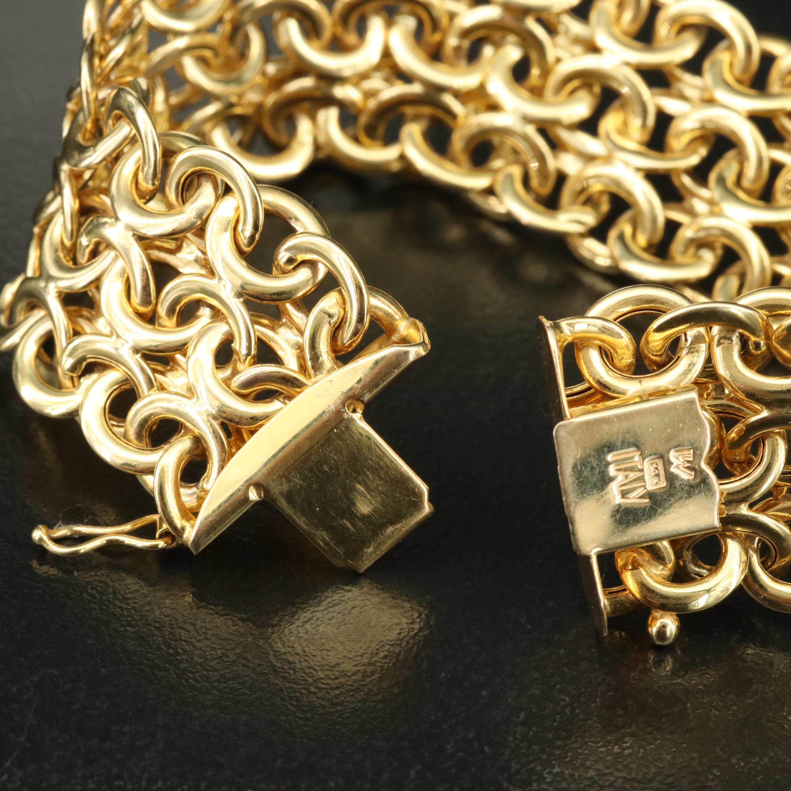 Italian 14K Triple Row Bracelet