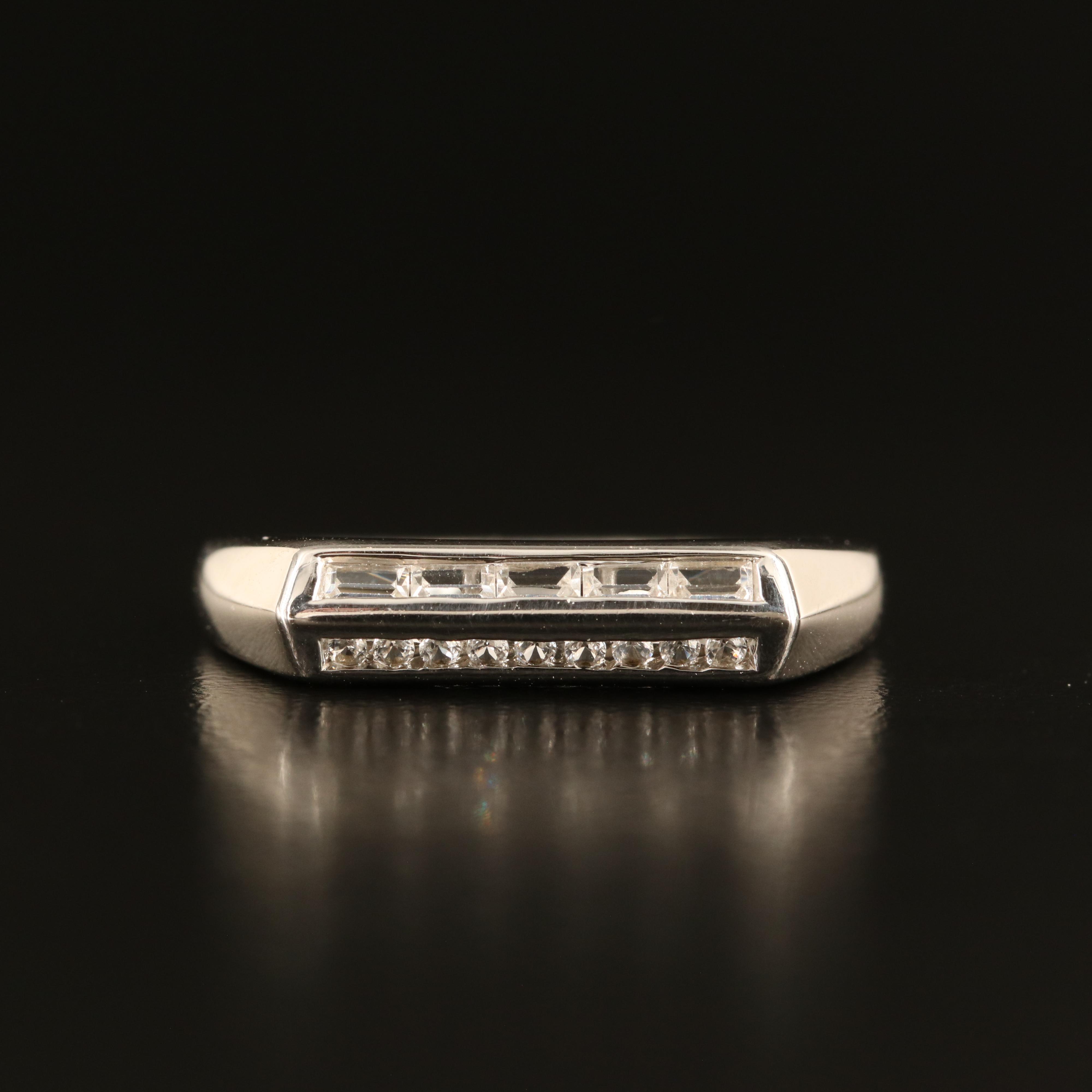 Sterling White Sapphire Band