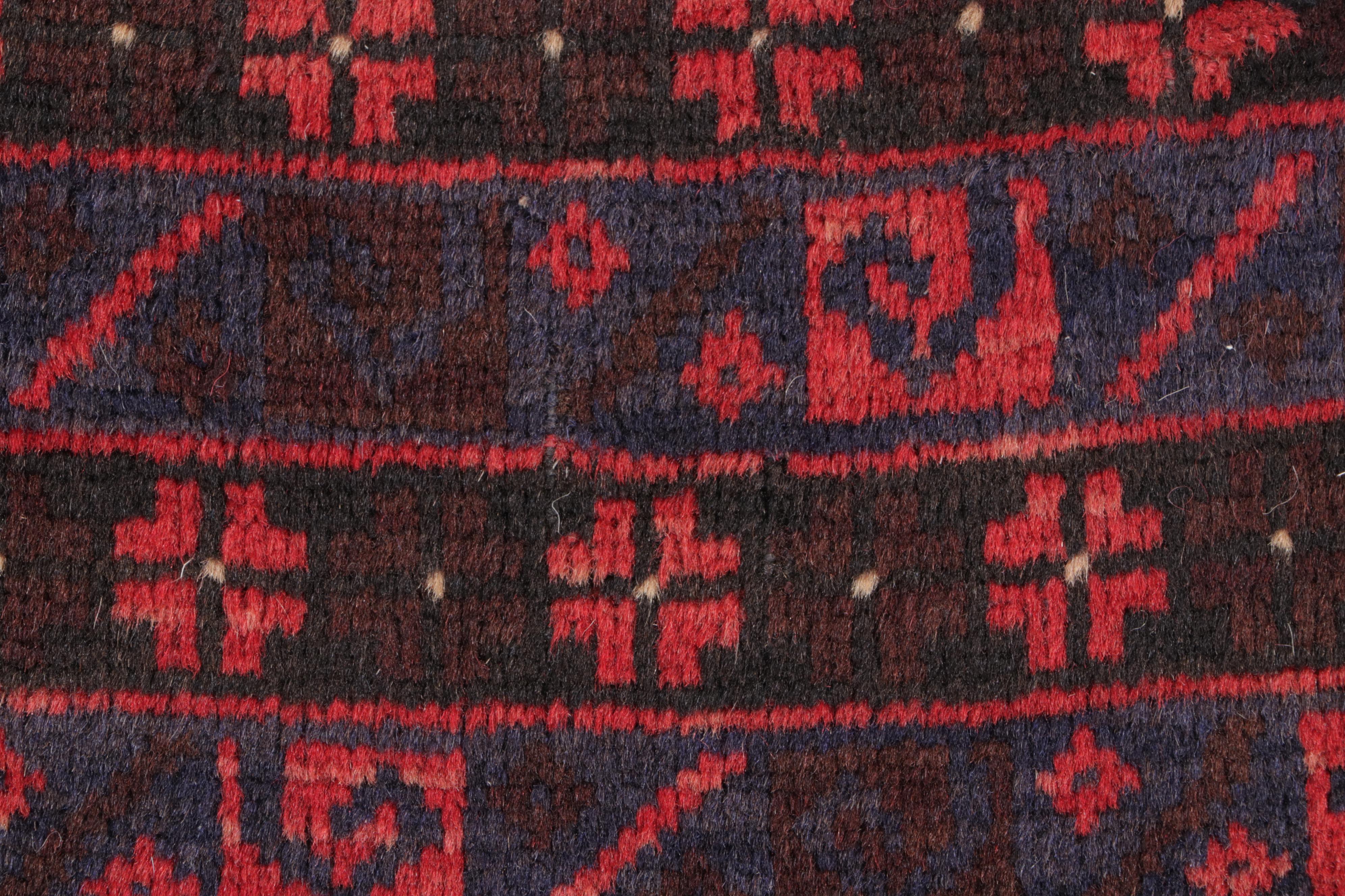 2'11 x 4'8 Hand-Knotted Afghan Baluch Accent Rug