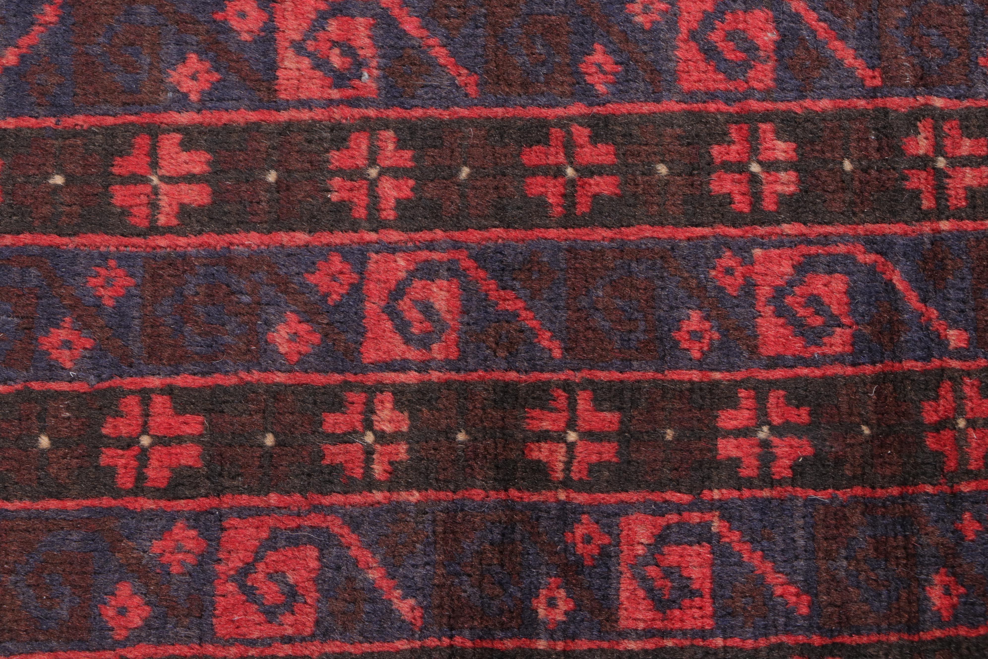 2'11 x 4'8 Hand-Knotted Afghan Baluch Accent Rug