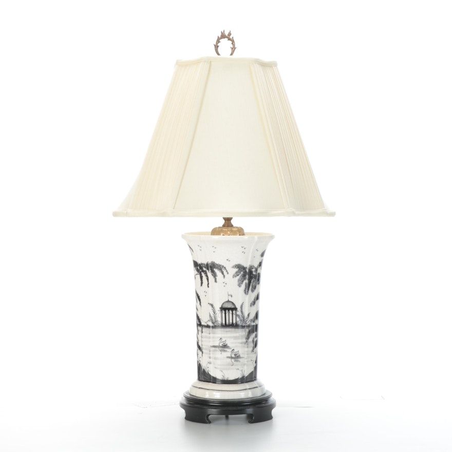 Wildwood Lamps "Villa La Rocca Pisana" Craquelure Finish Table Lamp