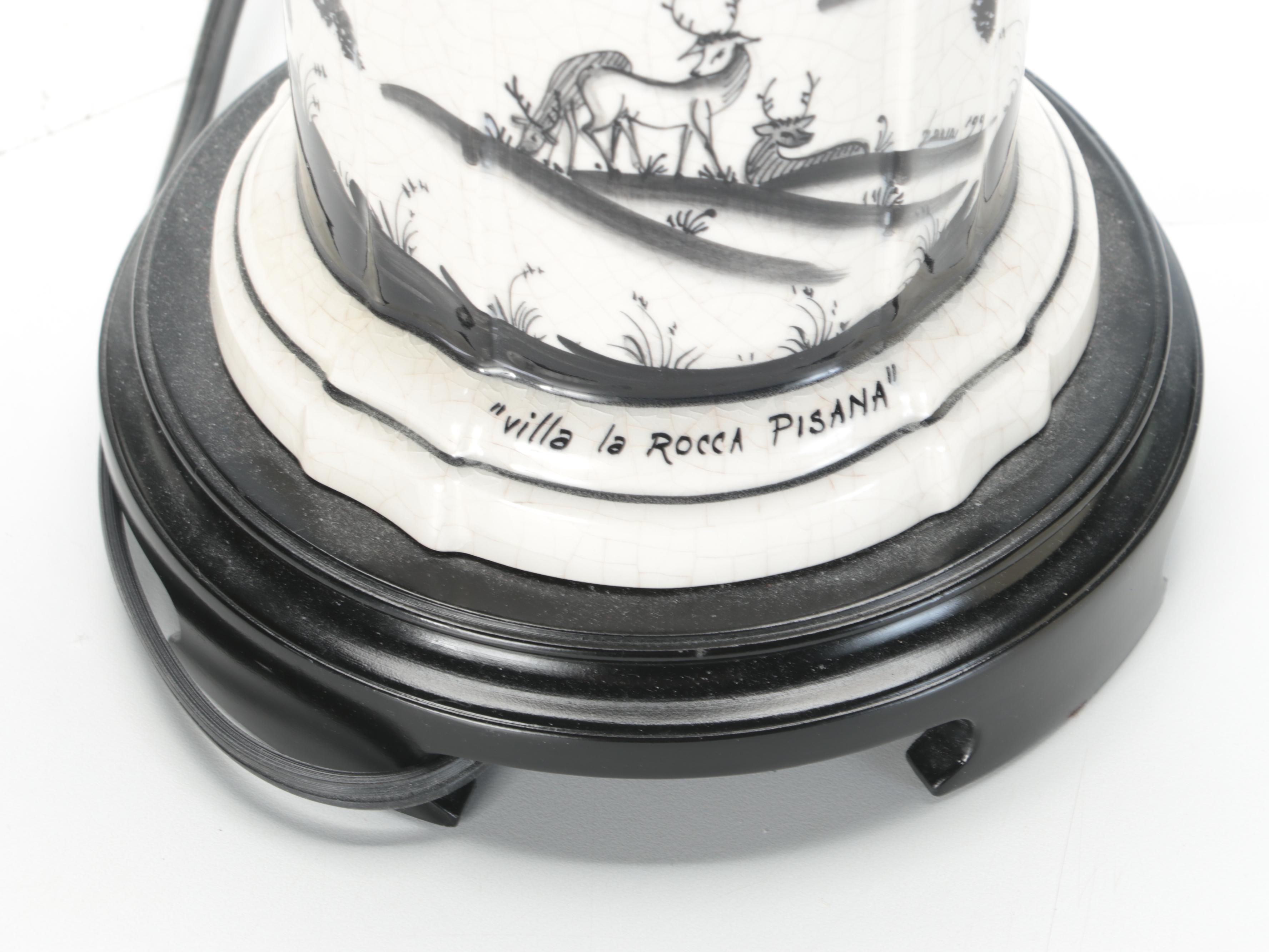 Wildwood Lamps "Villa La Rocca Pisana" Craquelure Finish Table Lamp