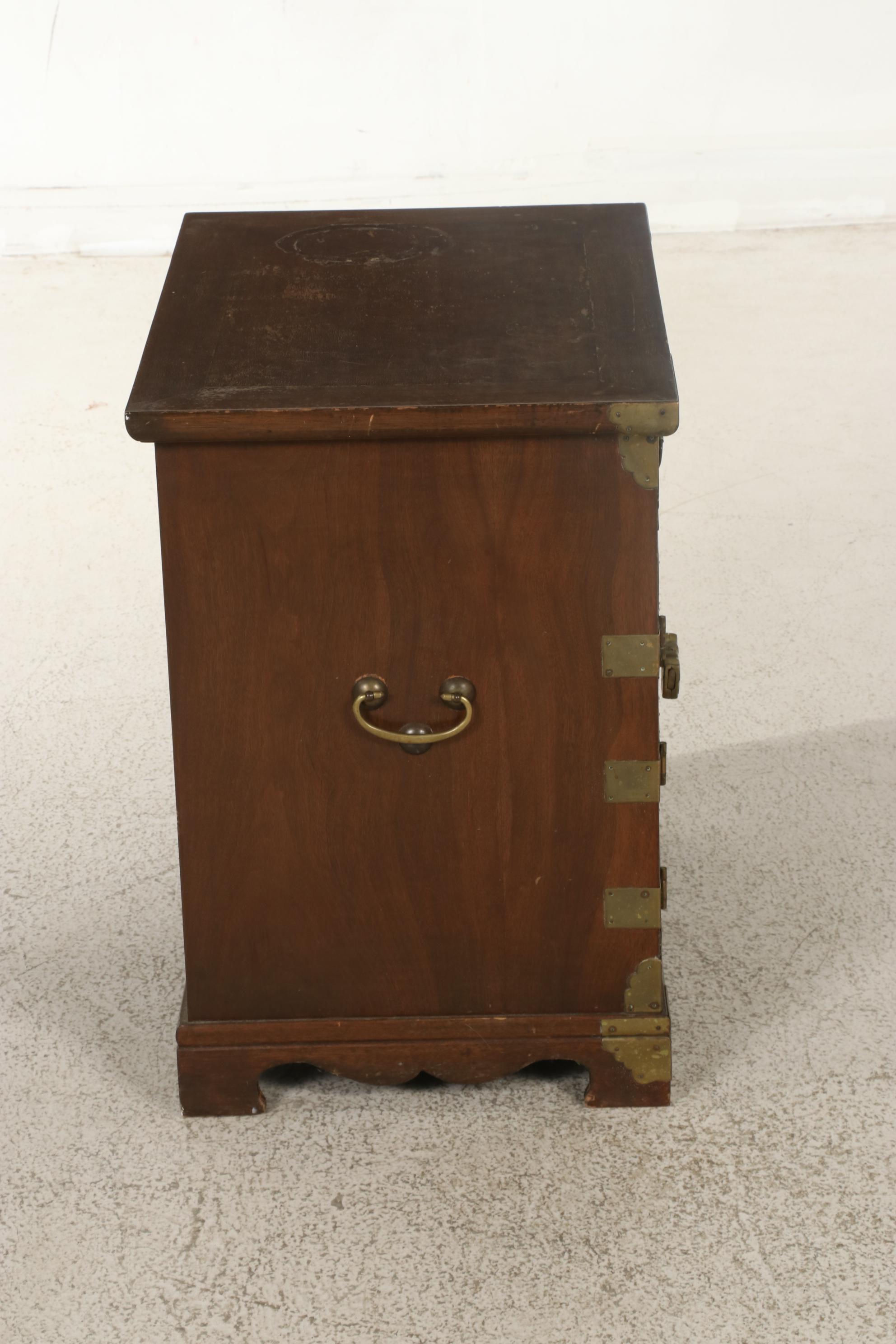 Chinese Fir and Elm Brass-Mounted Chest