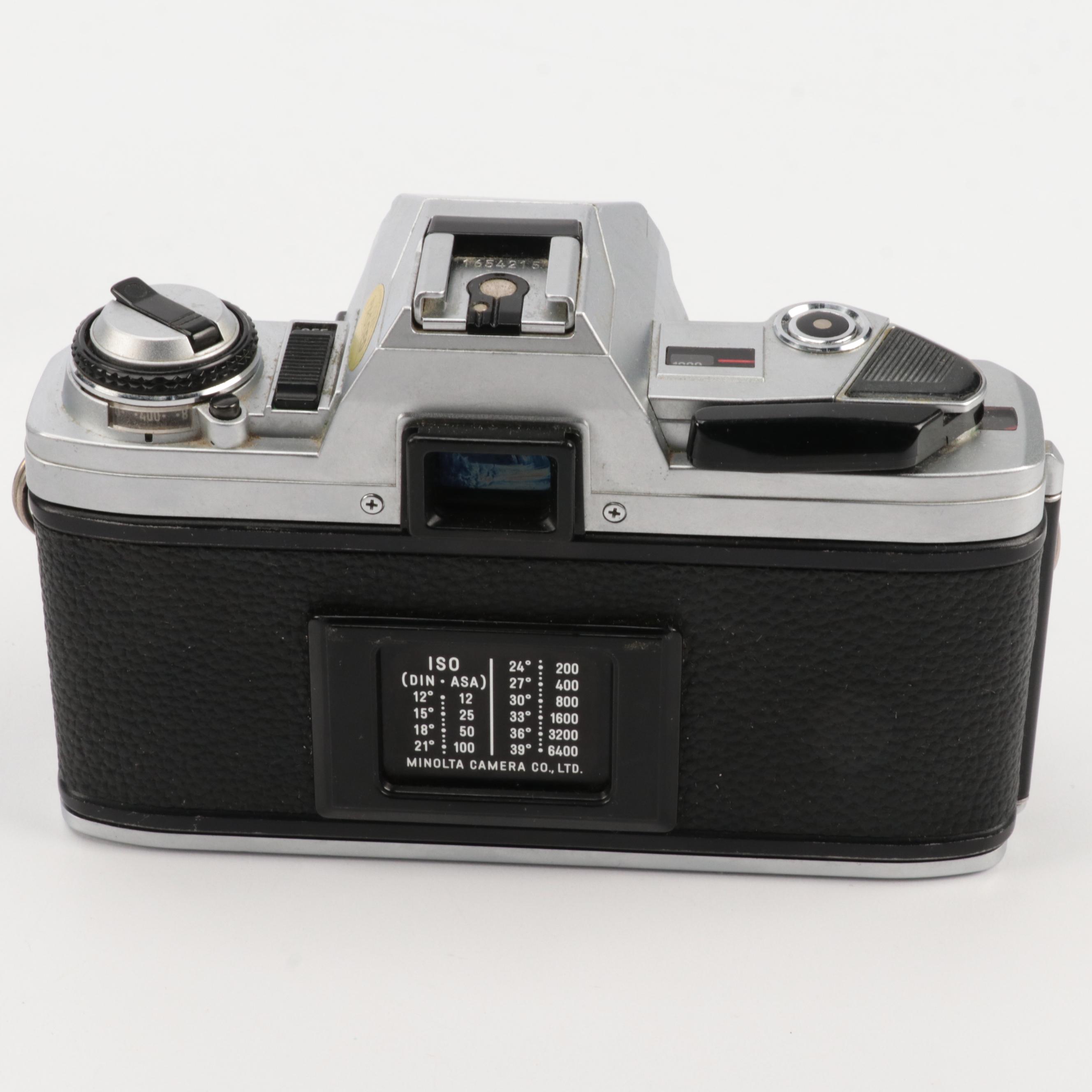 Minolta X-370 and XG7 SLR Cameras with Lenses