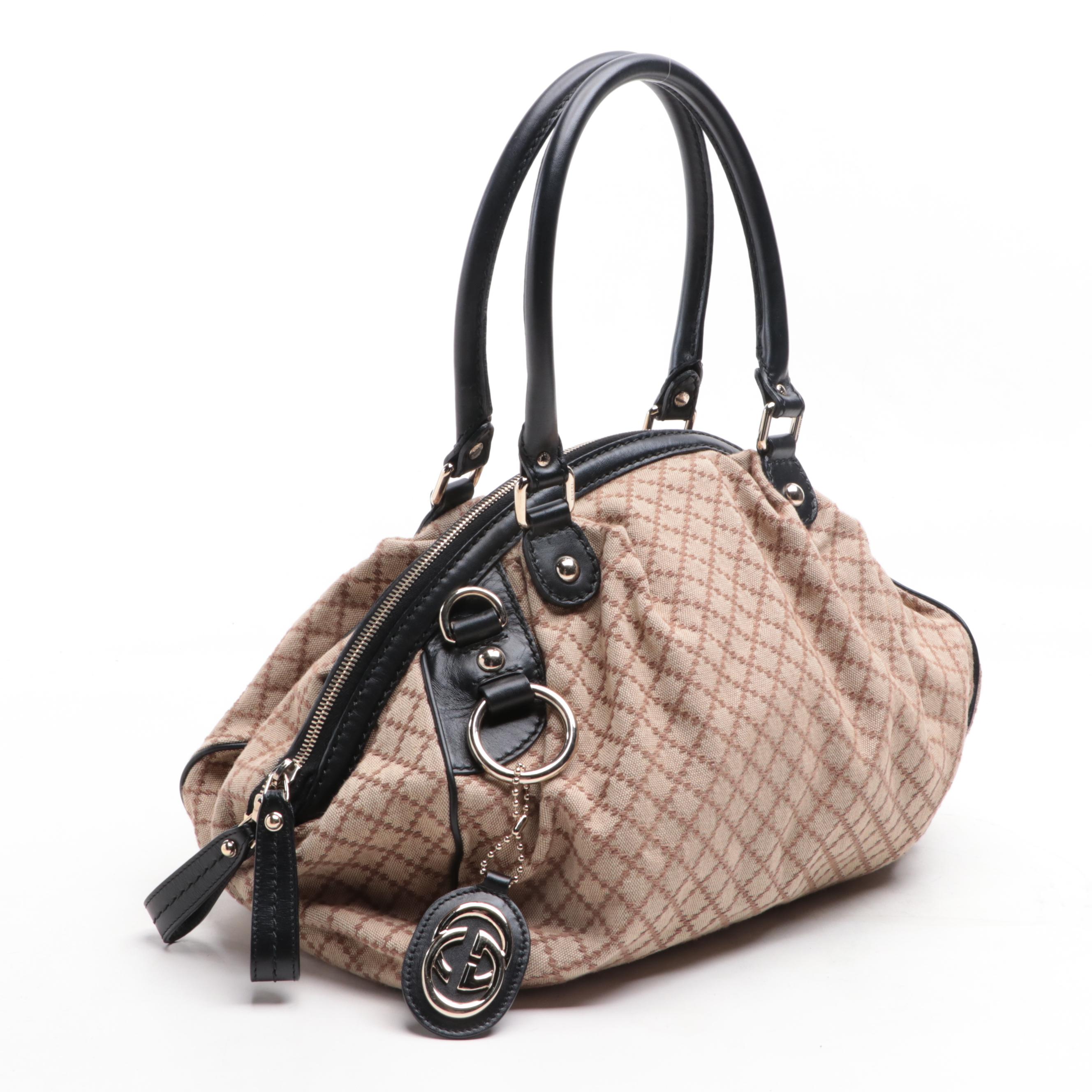 Gucci Sukey Tote in Diamante Canvas and Leather