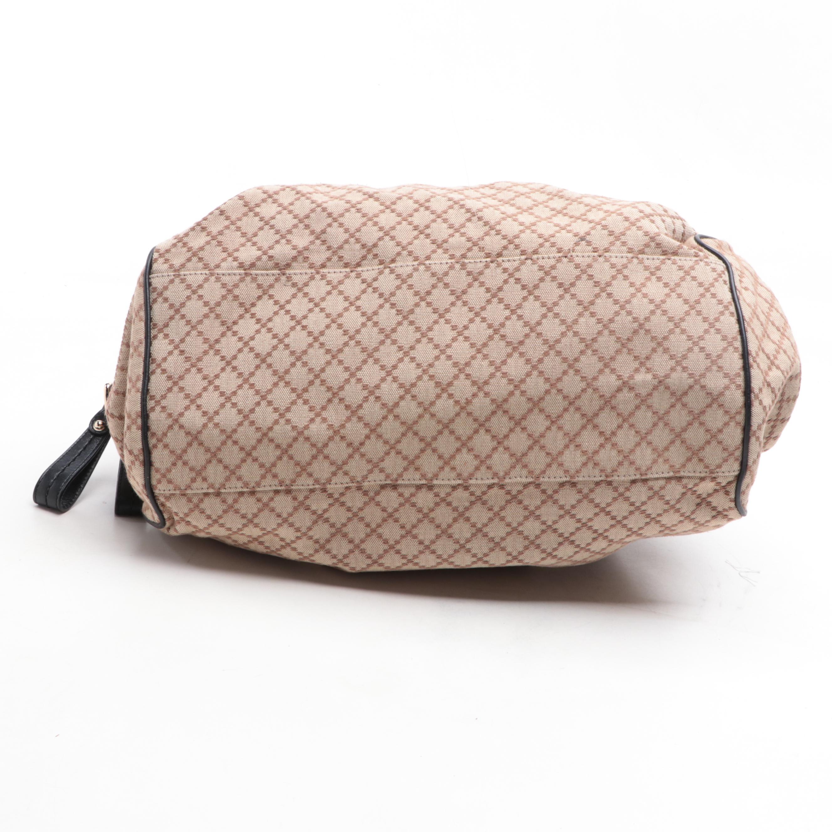 Gucci Sukey Tote in Diamante Canvas and Leather