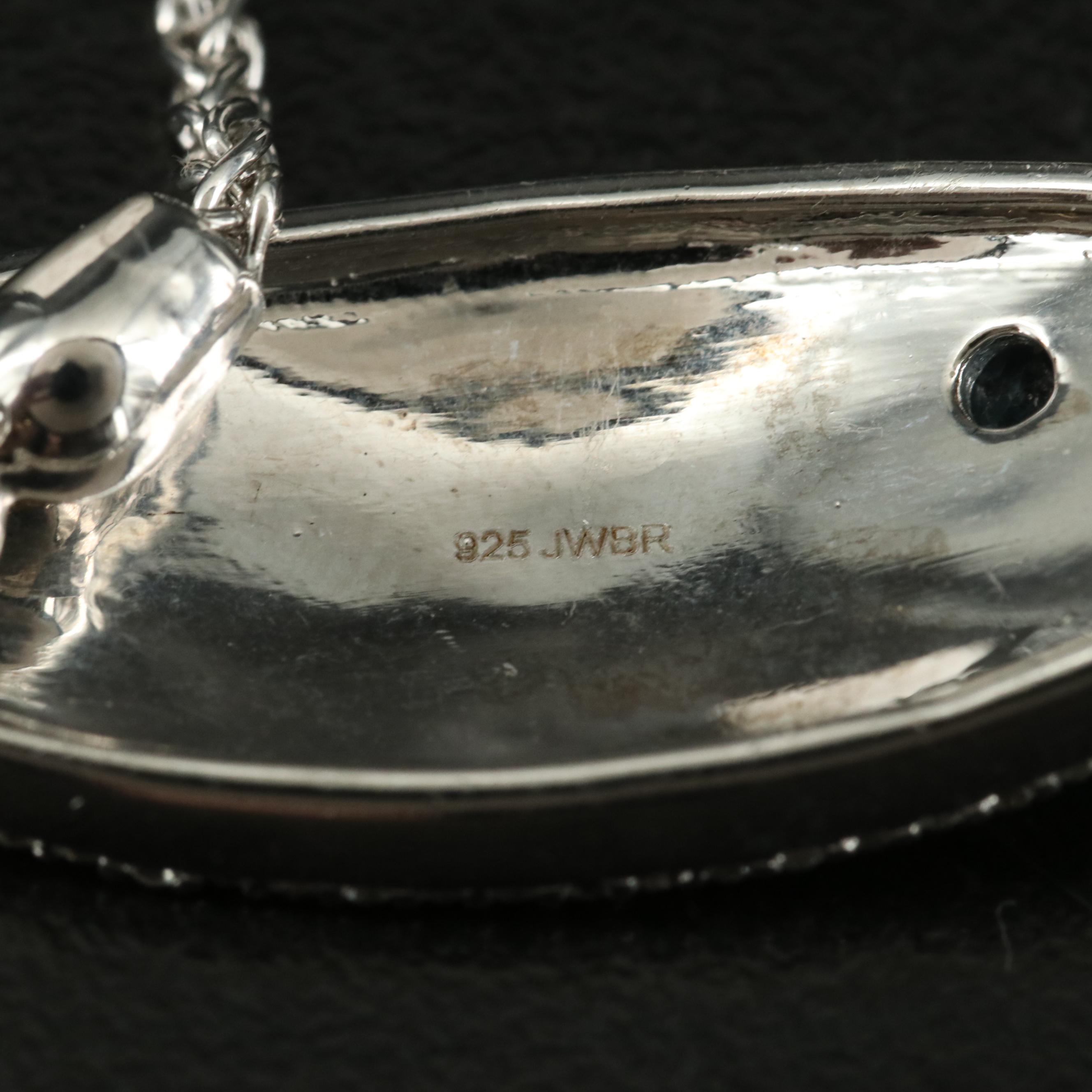 Sterling Topaz and Sapphire Bolo Bracelet