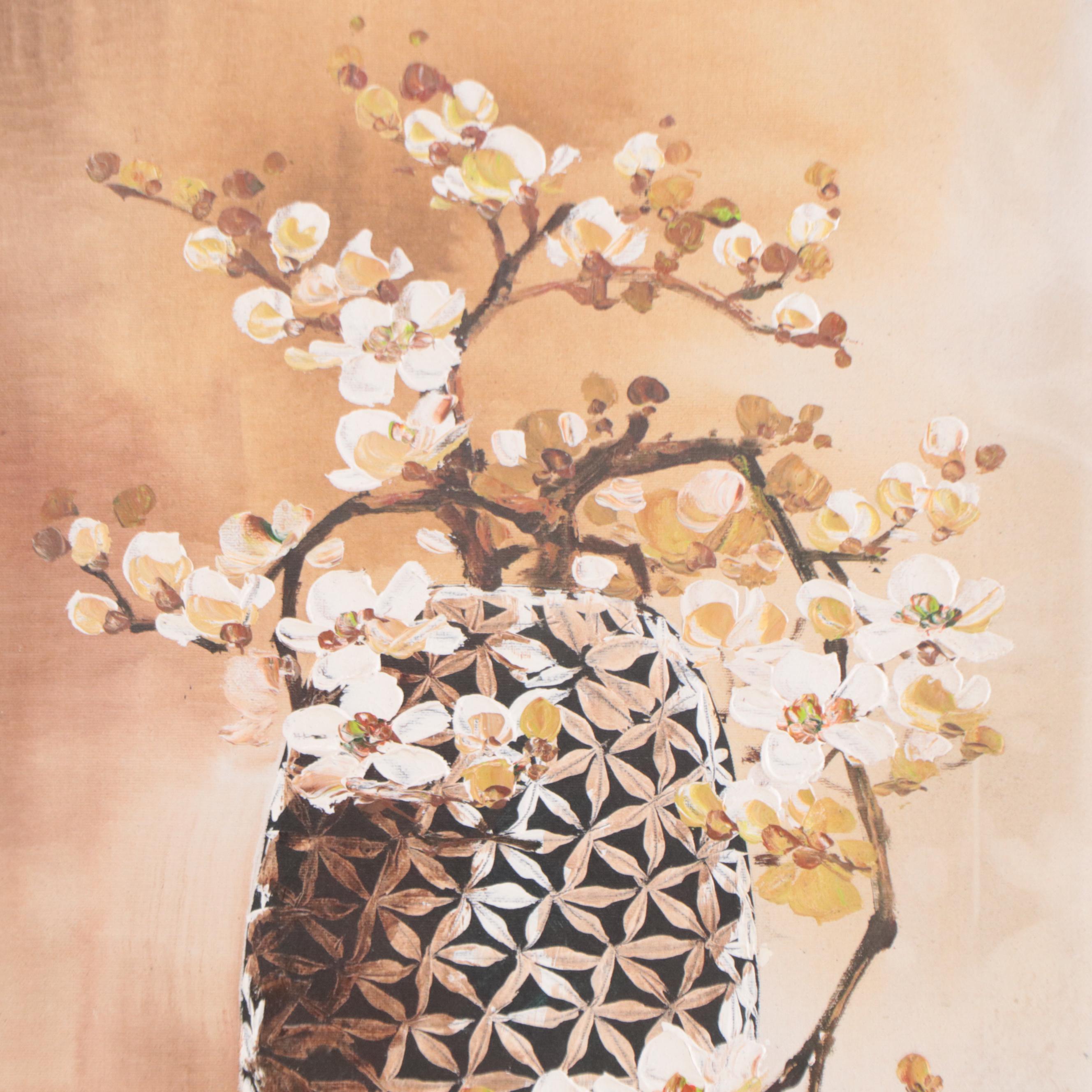 Herman Betke Oil Painting of Floral Still Life