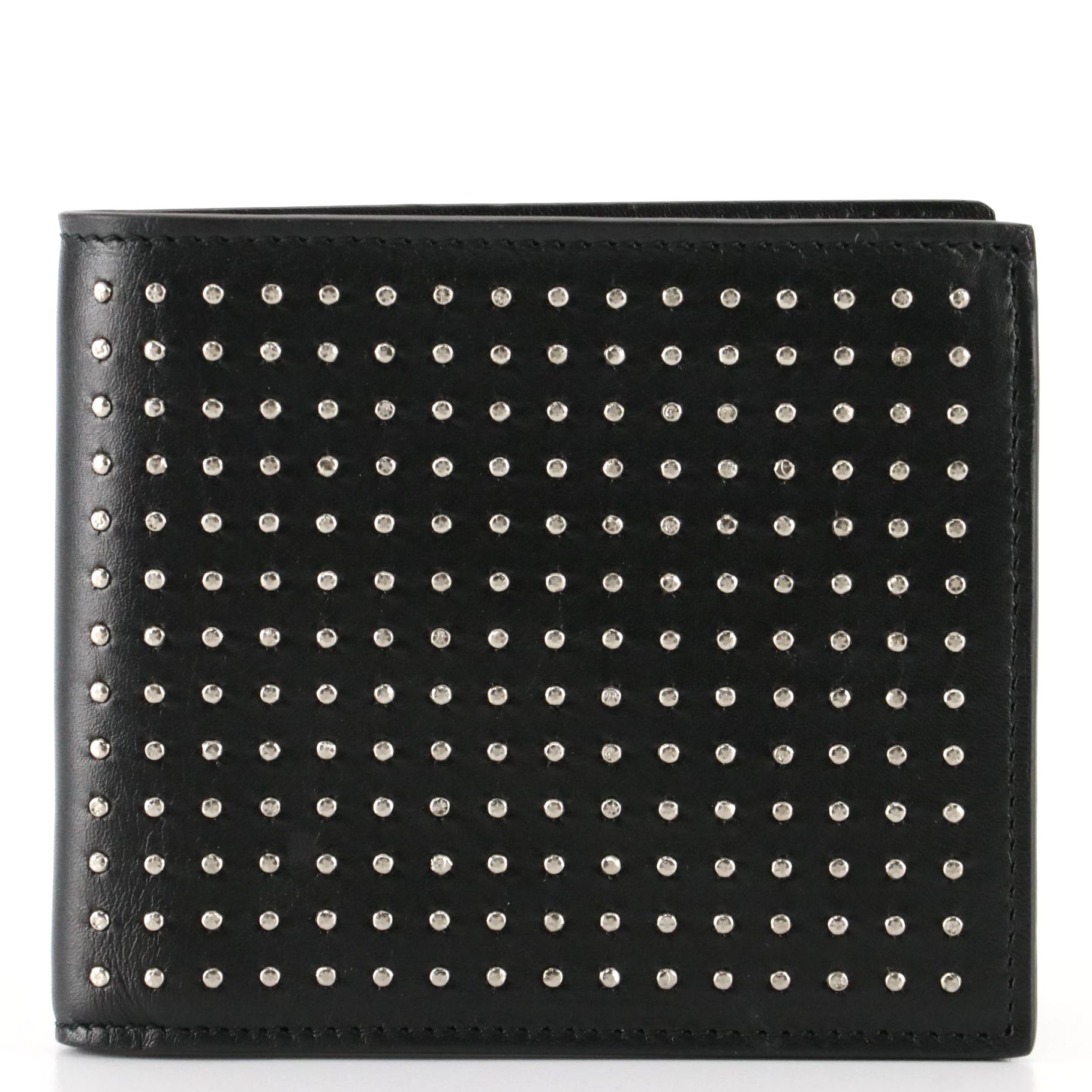 Saint Laurent Bifold Wallet in Studded Black Leather