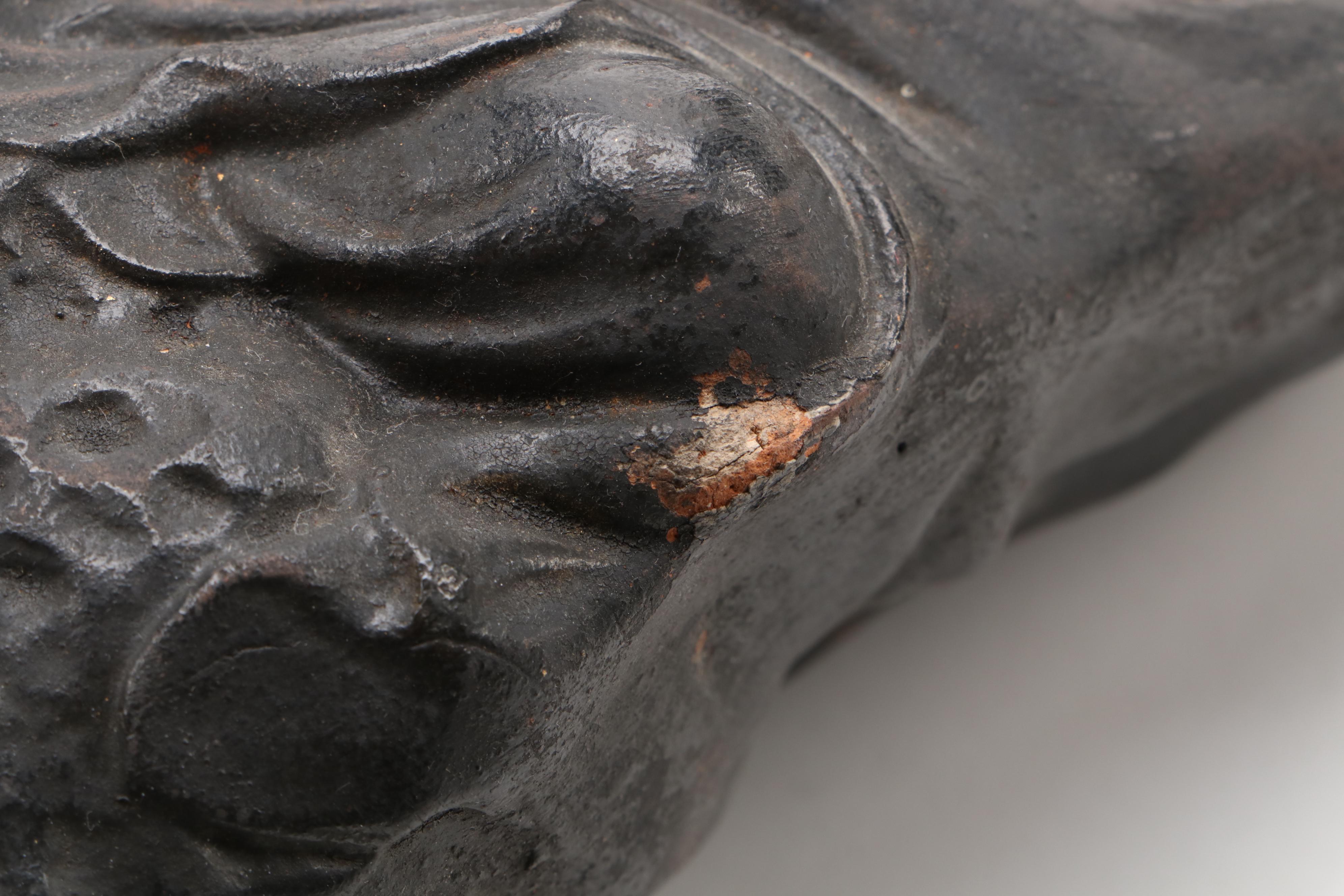 Japanese Parcel Gilt Painted Earthenware Sculptures of Kannon