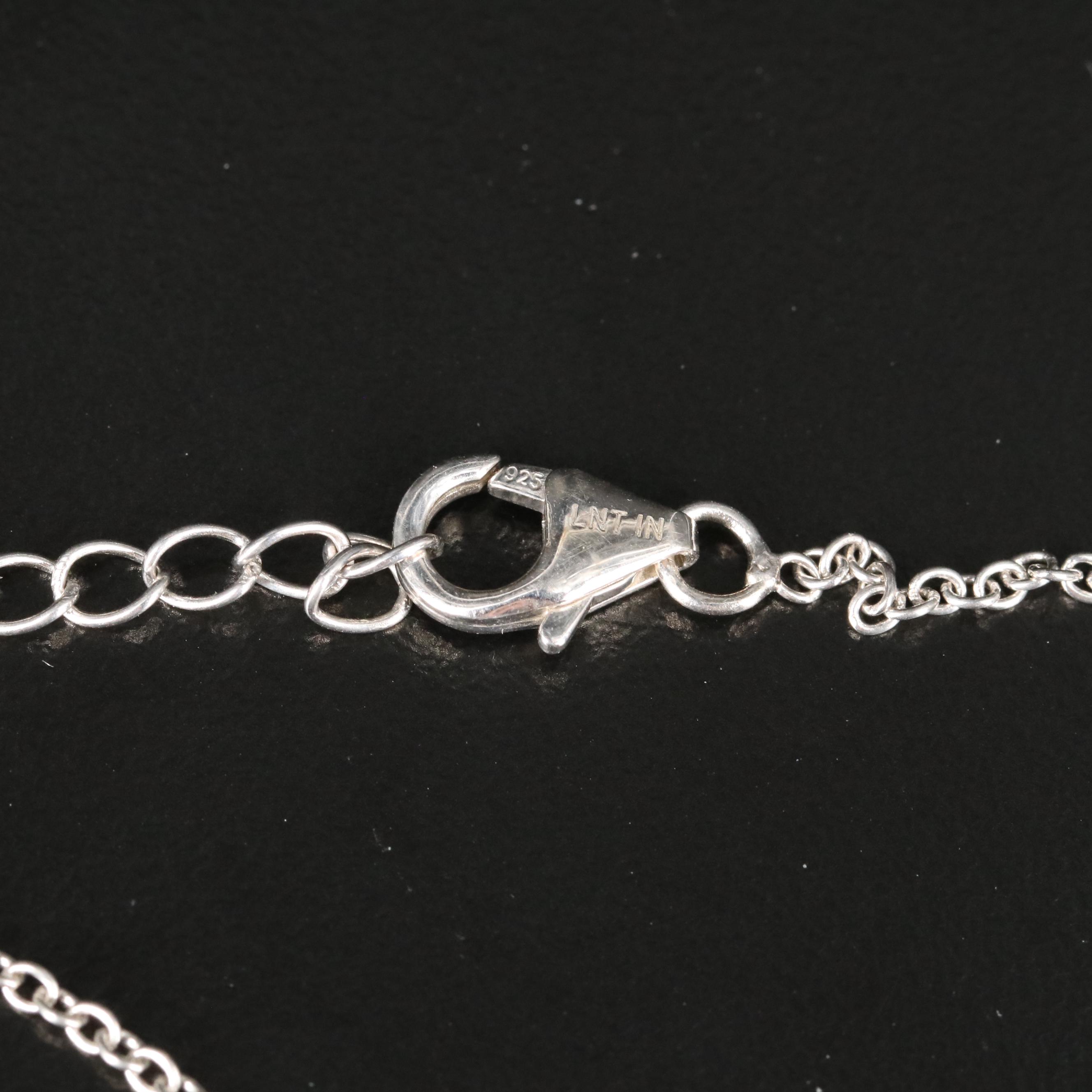 Sterling Diamond Heart Pendant Necklace